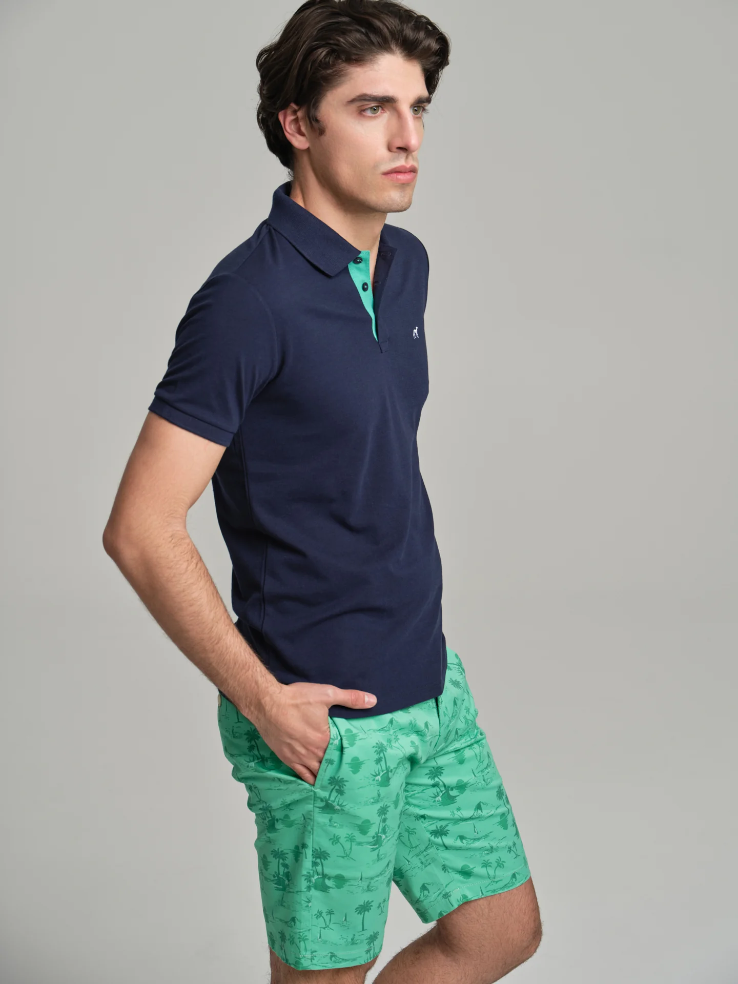 89 Edition Capsule Collection K-Easy contrasts piquet polo shirt - Image 9