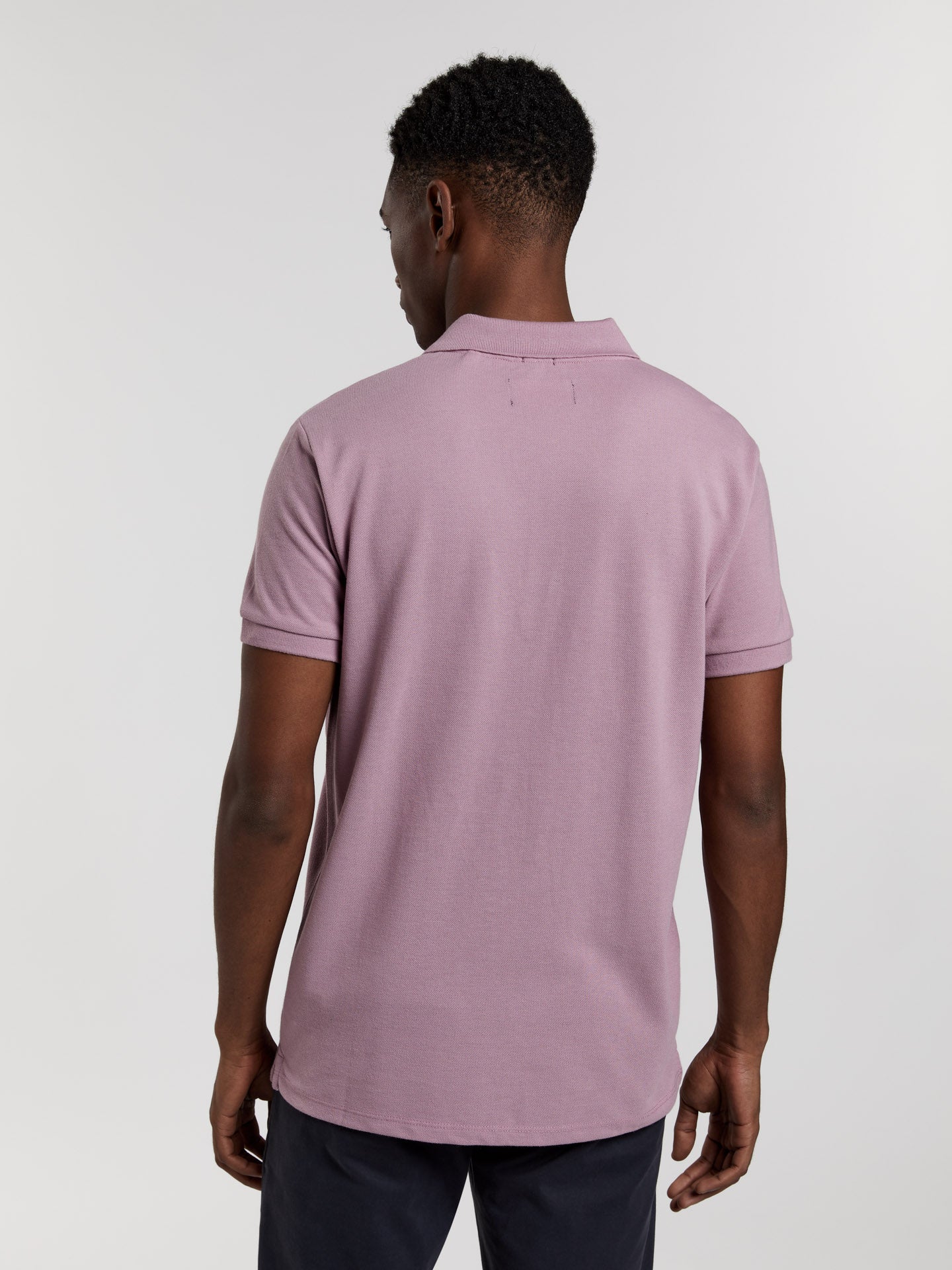 89 edition slim fit piqué polo shirt with striped fabric inside placket - Image 6