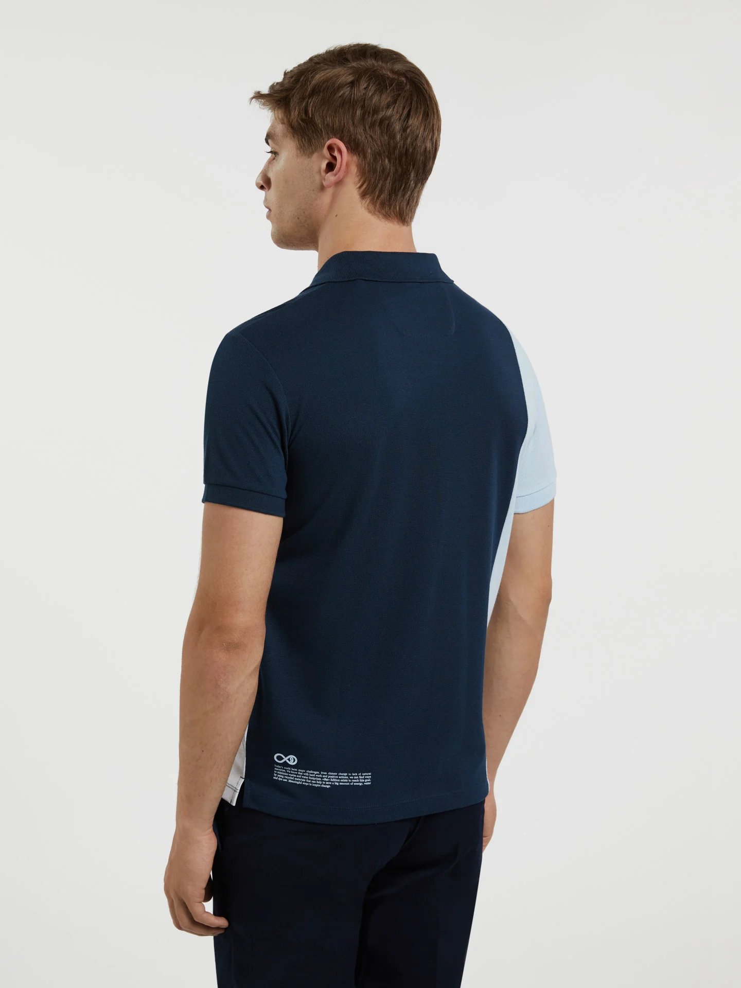 89 Recycled Edition' Polo Piqué Shirt With Branding - Image 2