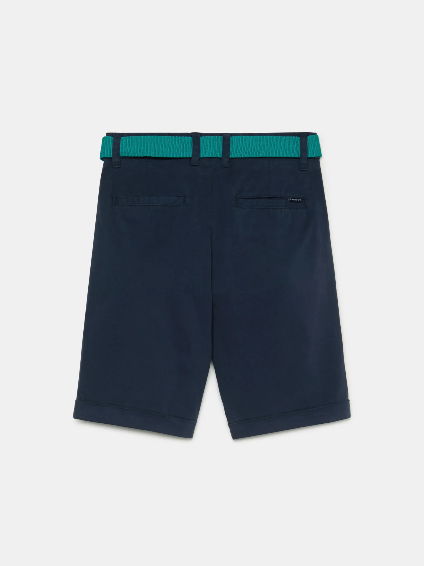Basic Bermuda Shorts With Belt - Image 2