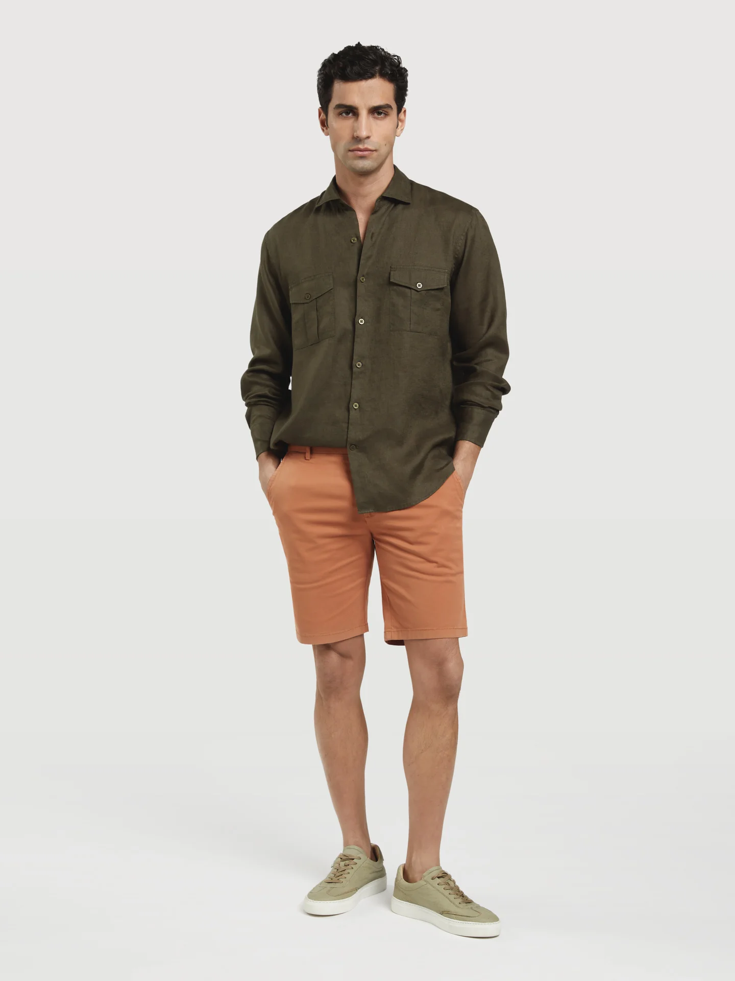 Basic Comfort Slim Fit Bermuda in Garment Dye - Image 17