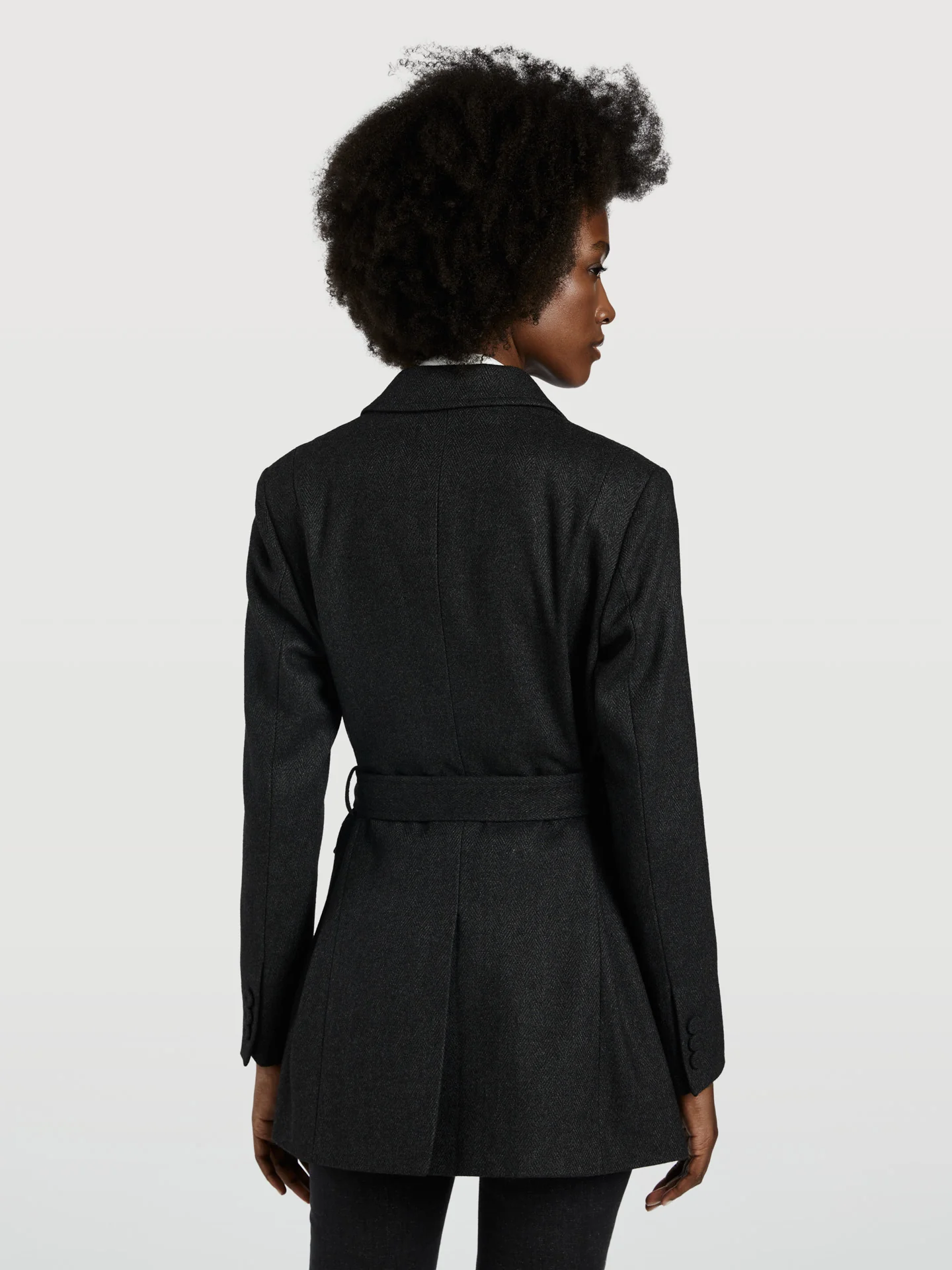 Belted Wool Blend Blazer - Image 3