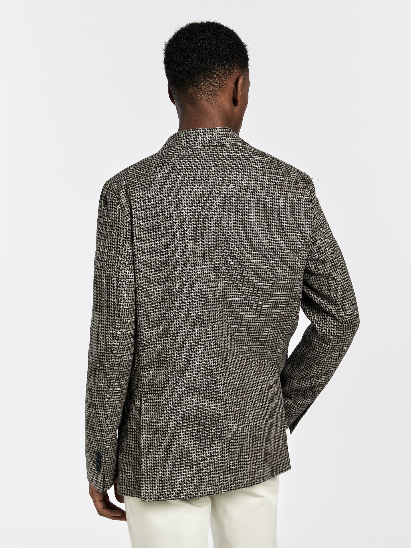 Brown Houndstooth deconstructed blazer - Image 2