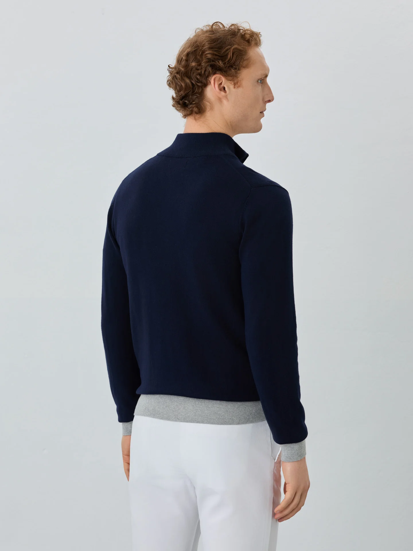 Cardigan With Logo Embroidery In Wool And Cashemere Blend - Image 3
