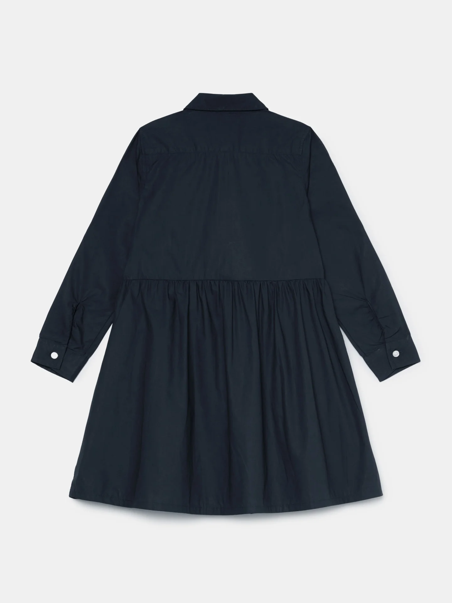Casual Plain Poplin Shirt Dress - Image 2