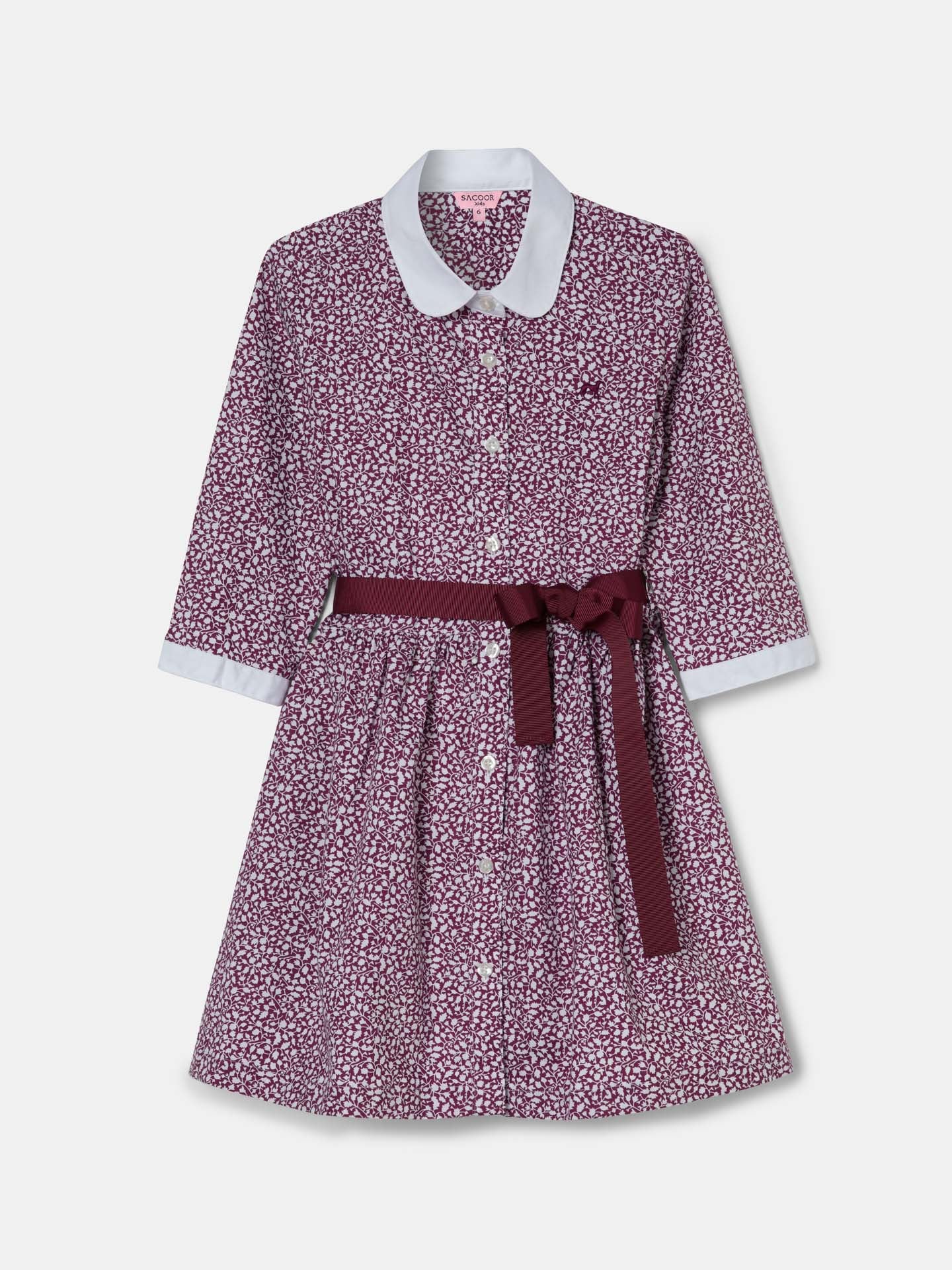 Casual Printed Poplin Shirt Dress