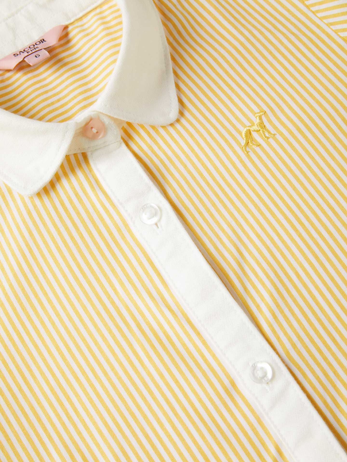 Casual Striped Oxford Shirt Dress - Image 3