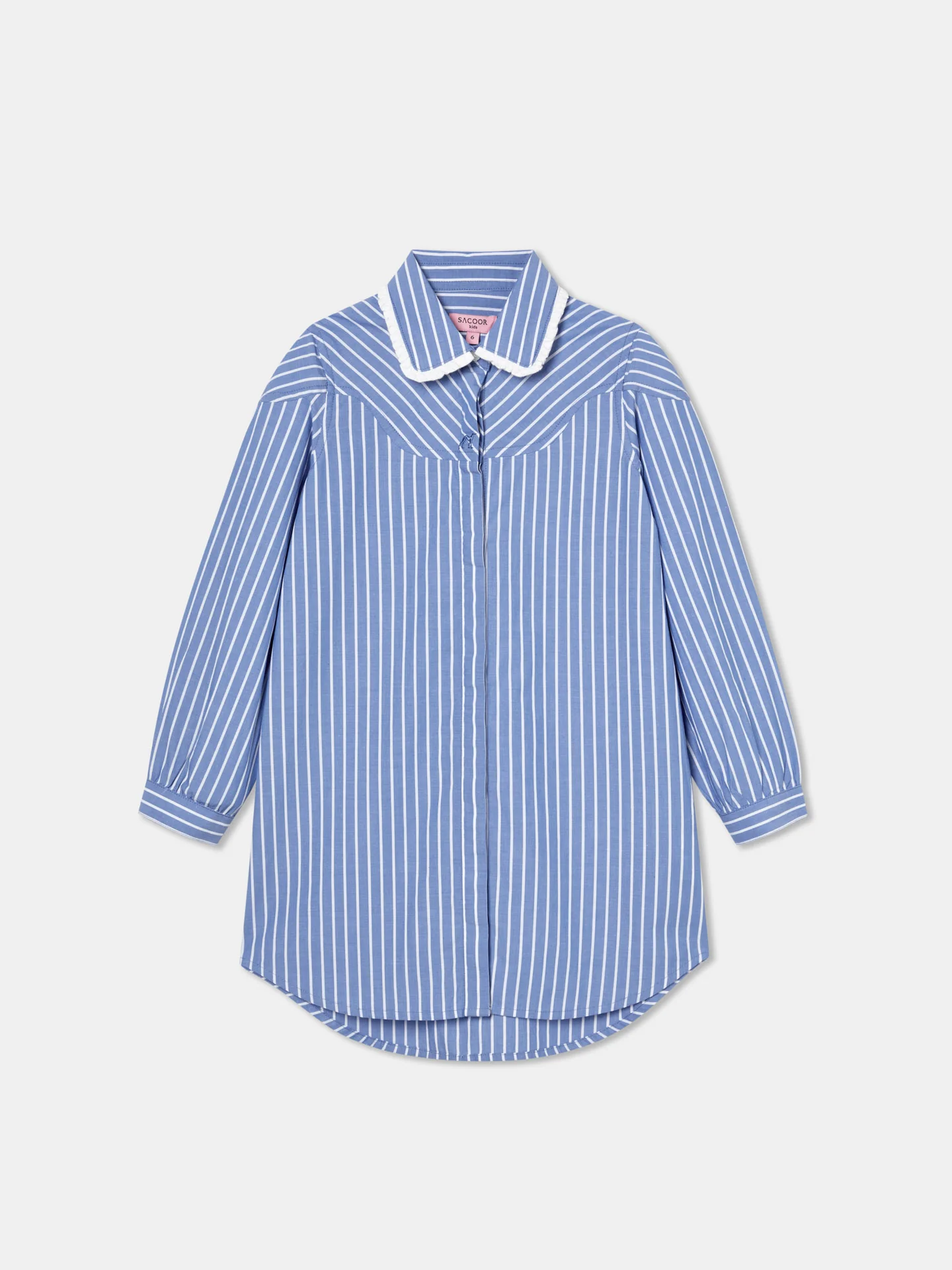 Casual Striped Oxford Shirt Dress
