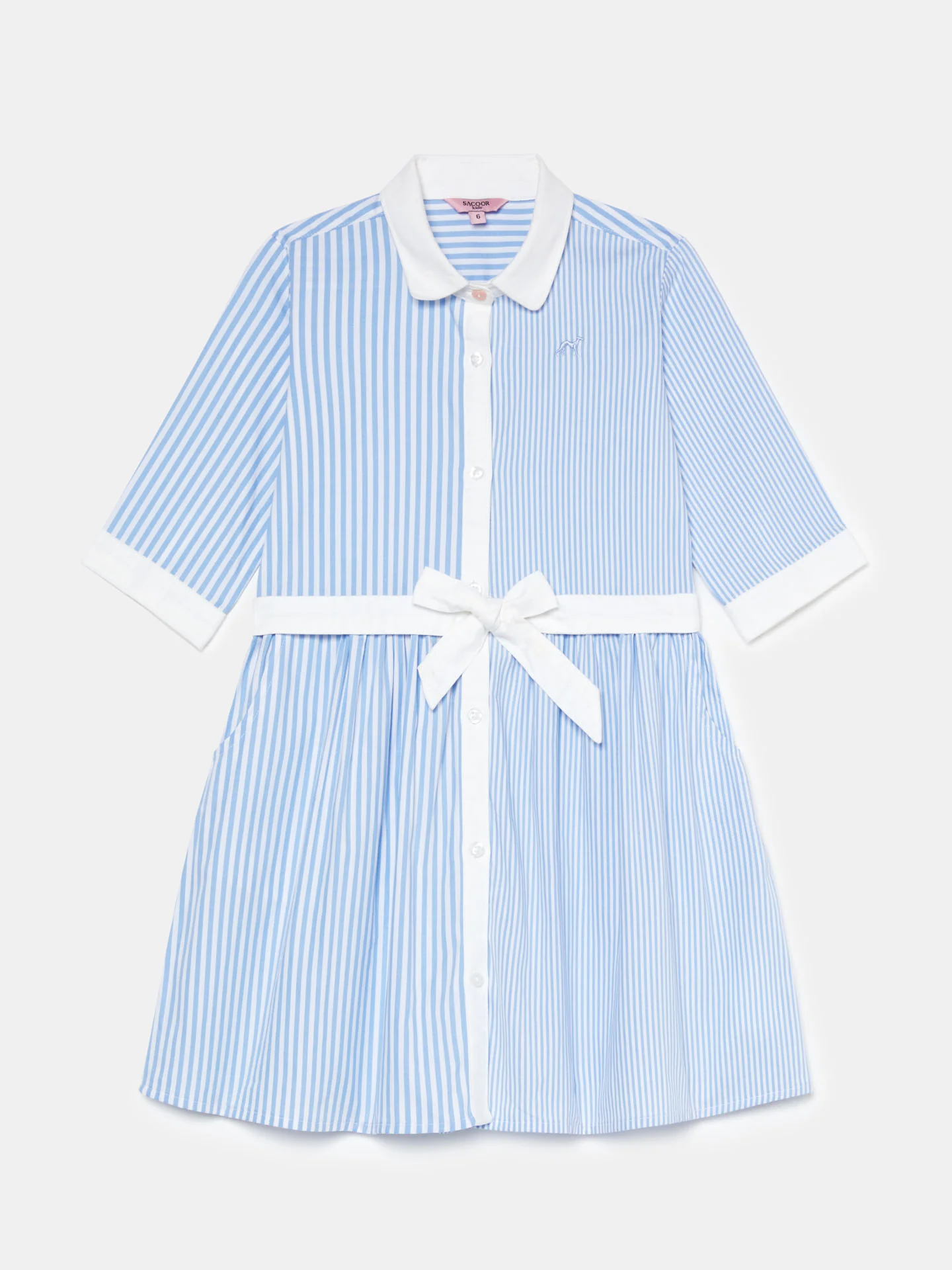 Casual Striped Oxford Shirt Dress