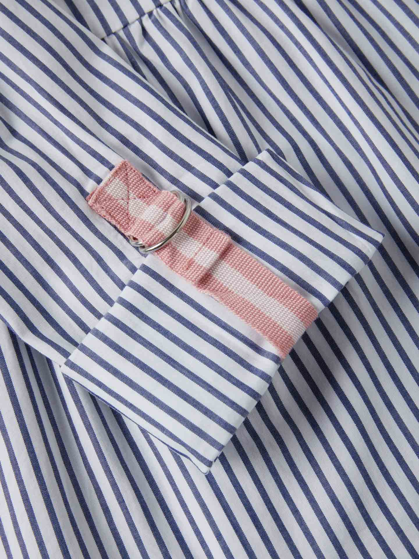 Casual Striped Poplin Shirt Dress - Image 3