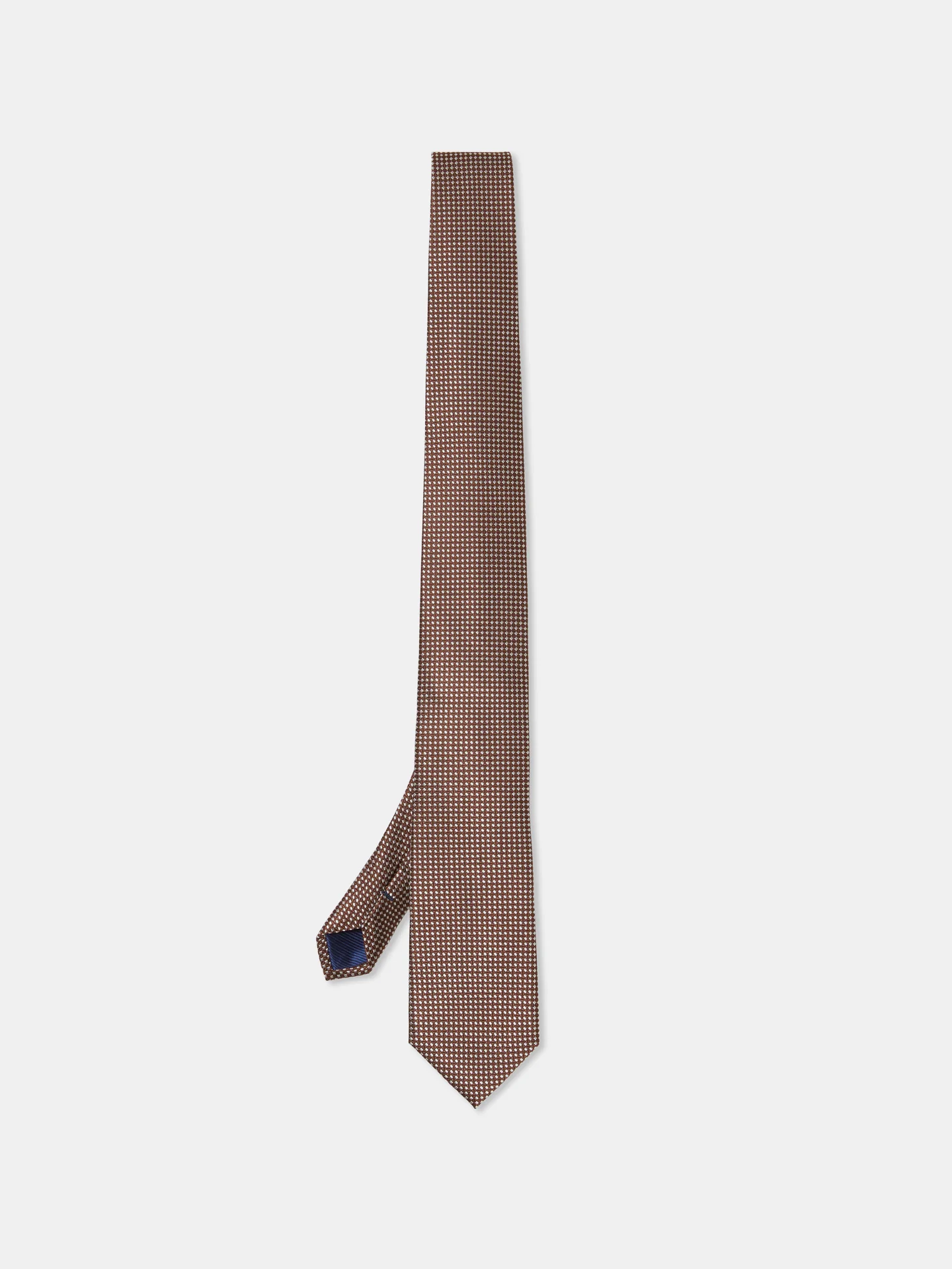 Checkered Pattern Tie 100% Silk 7,5cm - Image 3