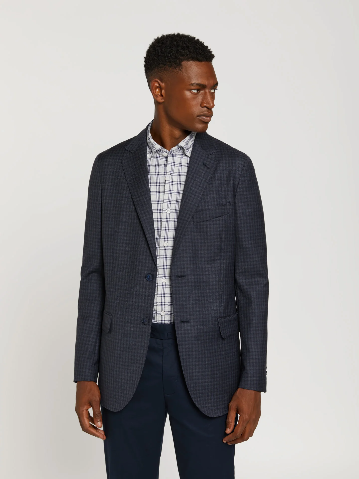 Checks wool blazer - Image 2