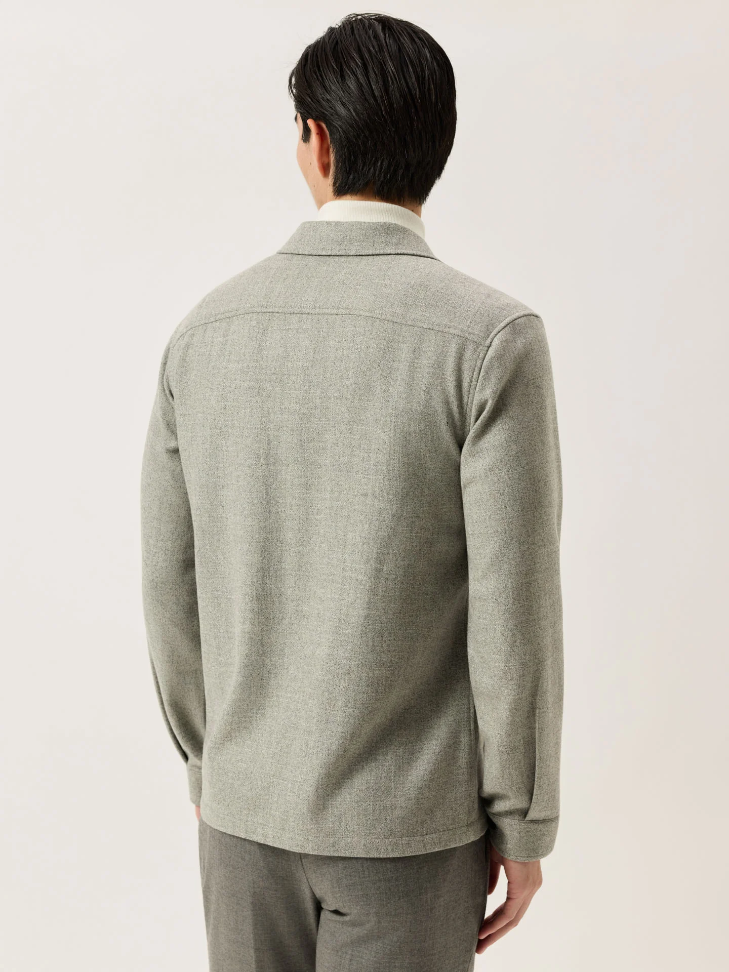 Comfort Wool Flannel Overshirt With Patch Pockets - Image 4
