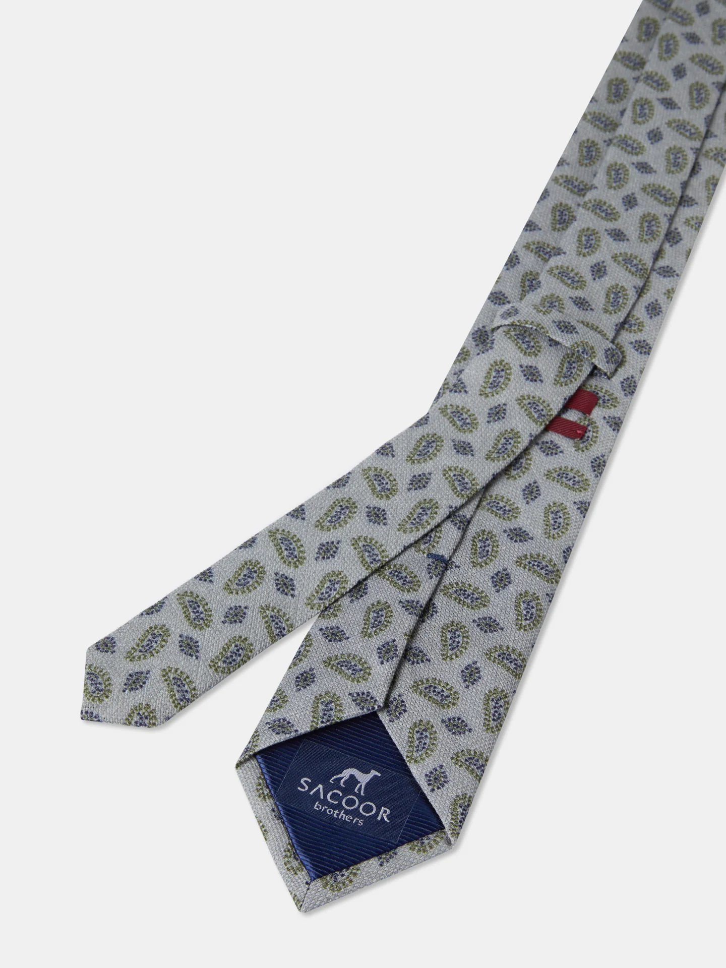 Cornucopia Pattern Tie 100% Silk 7,5cm - Image 6