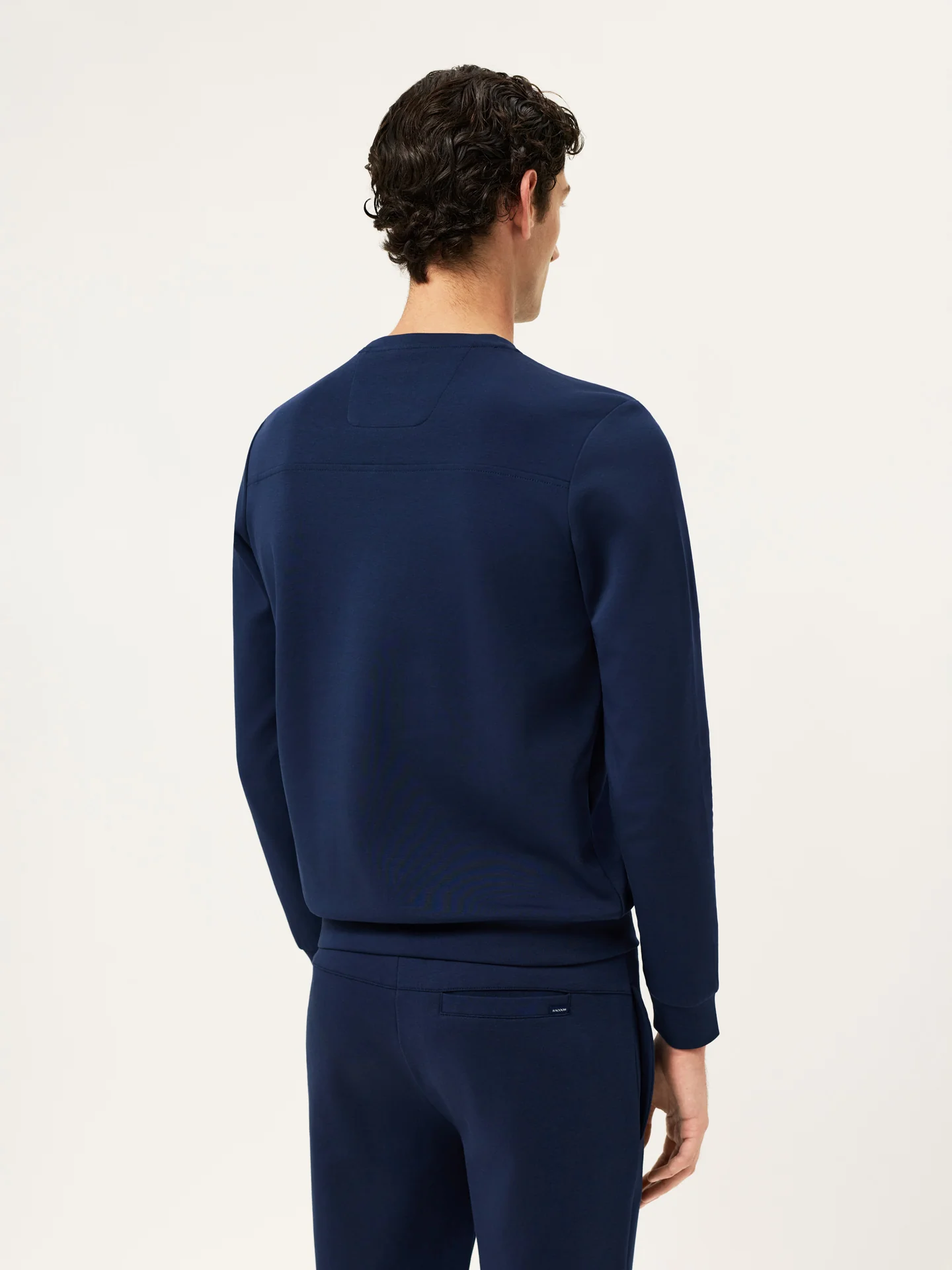Cotton Fleece Crewneck Sweatshirt With Chest Logo Print - Image 3