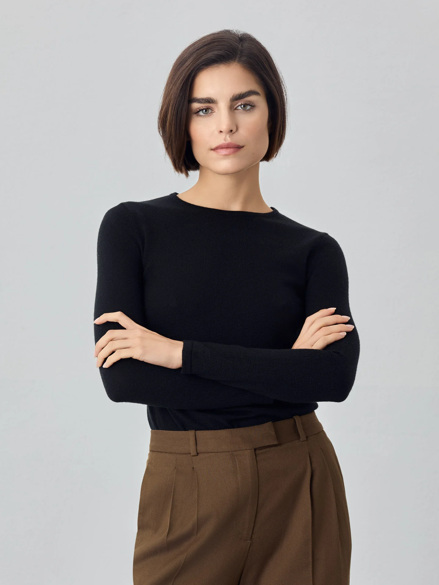 Crew Neck Merino Wool Sweater