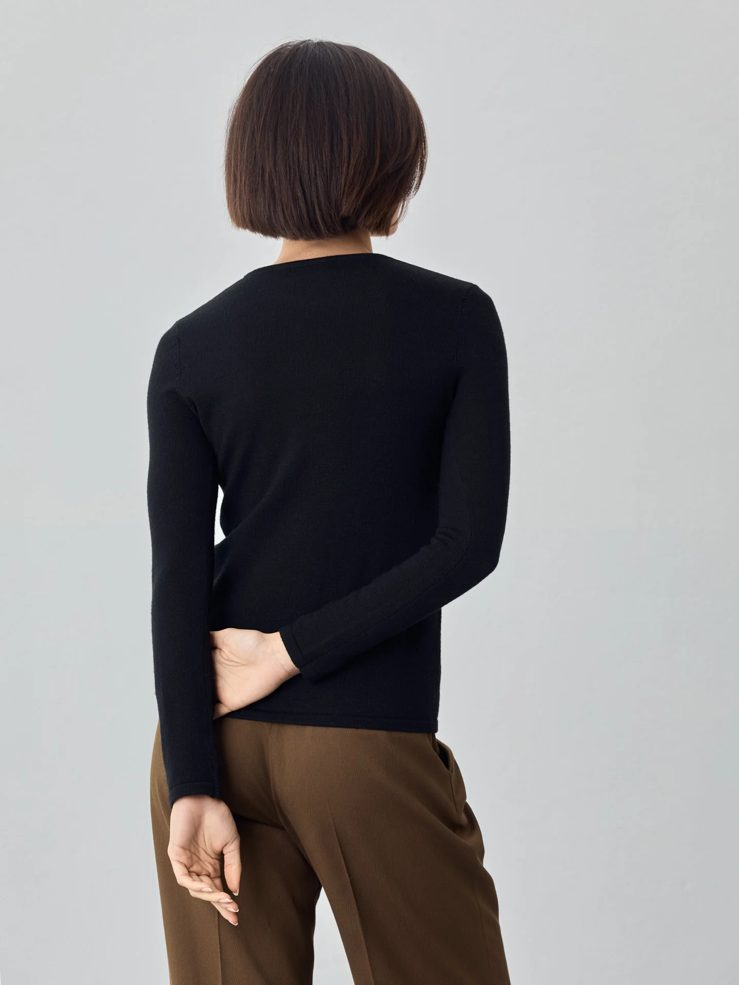 Crew Neck Merino Wool Sweater - Image 3