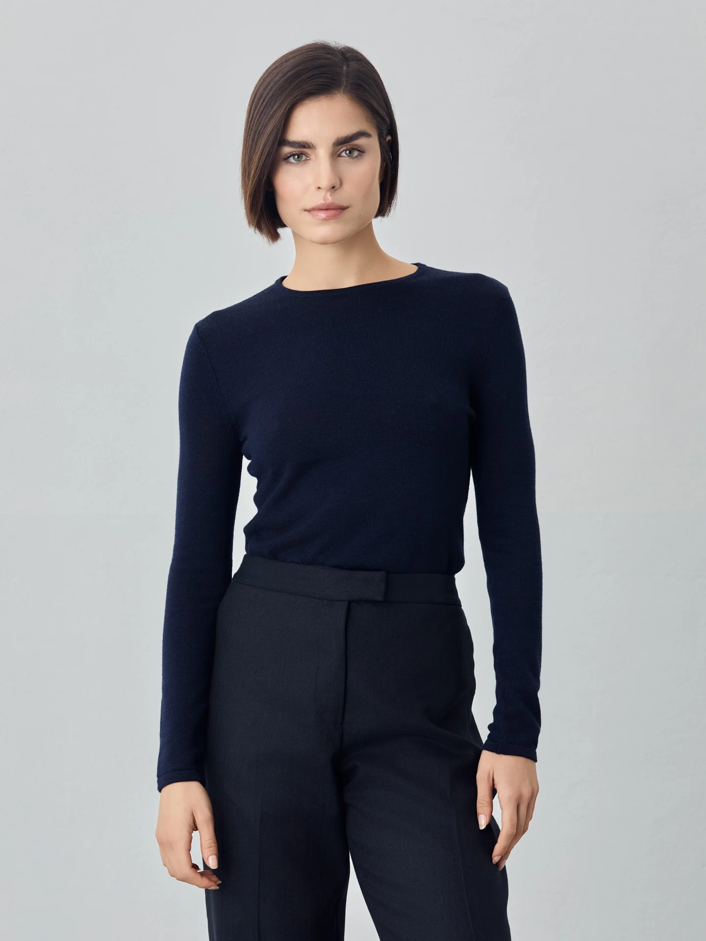 Crew Neck Merino Wool Sweater - Image 4