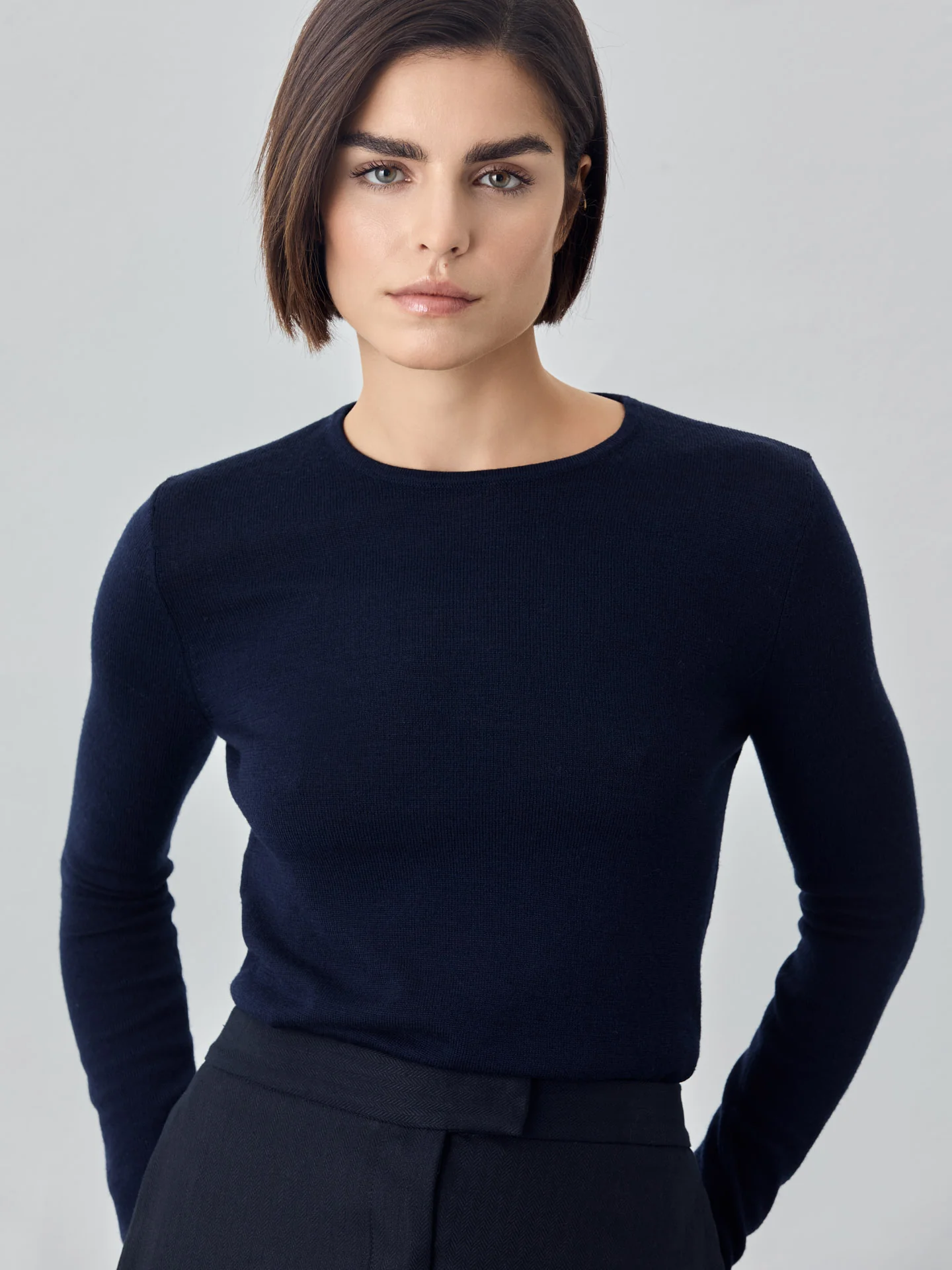 Crew Neck Merino Wool Sweater - Image 5