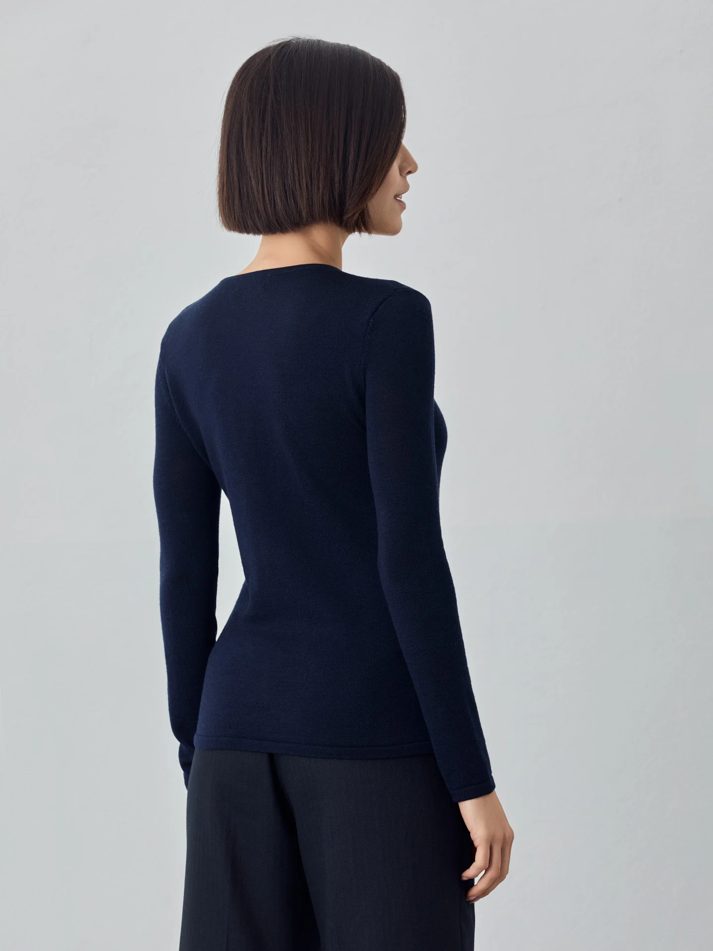 Crew Neck Merino Wool Sweater - Image 6