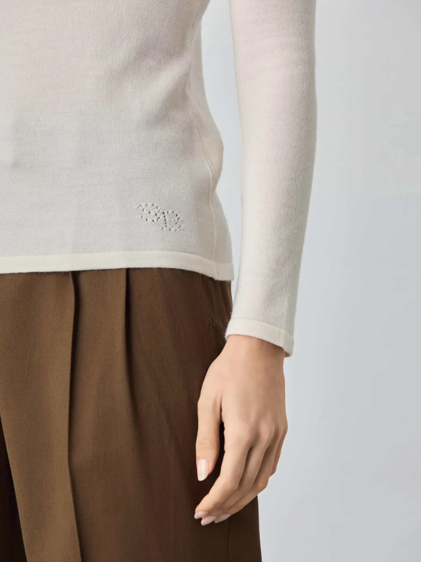 Crew Neck Merino Wool Sweater - Image 8
