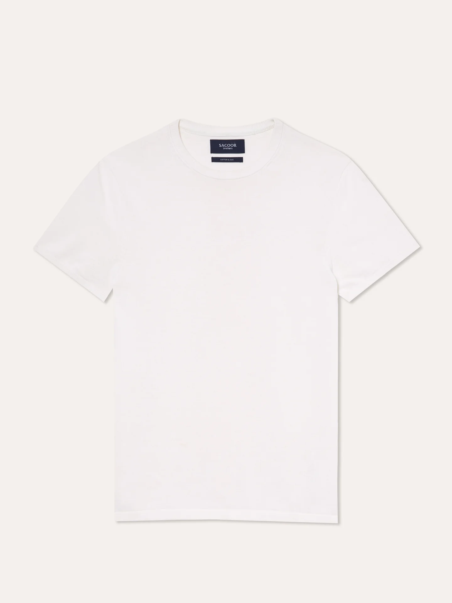 Crew Neck Sweater With Short Sleeves In Cotton and Silk Blend - Image 14