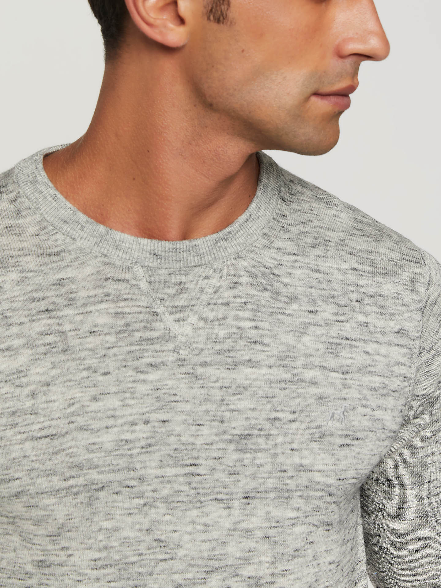 Crew neck sweater with space dye effect - Image 9