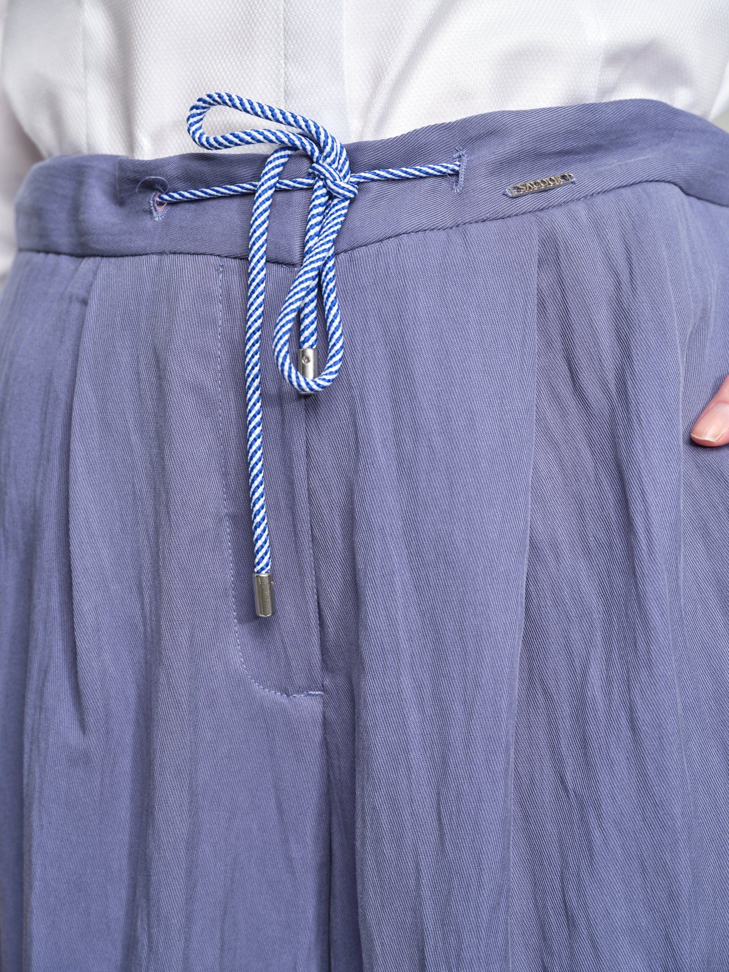 Culotte trousers with cord tie - Image 2