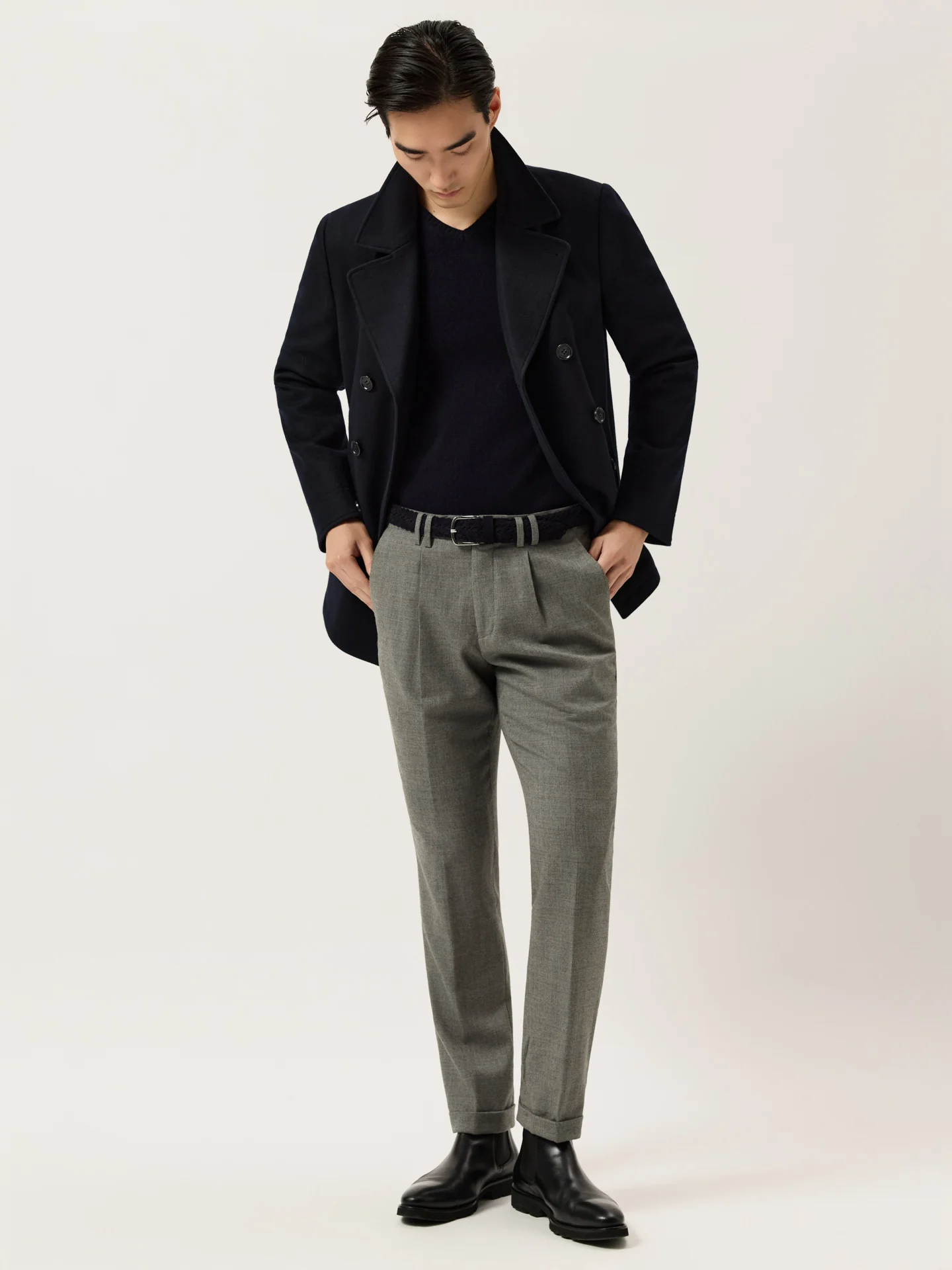 Double-Breasted Peacoat In Wool Blend - Image 2