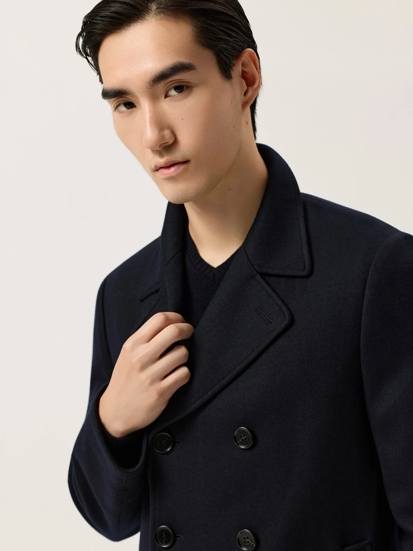 Double-Breasted Peacoat In Wool Blend - Image 3