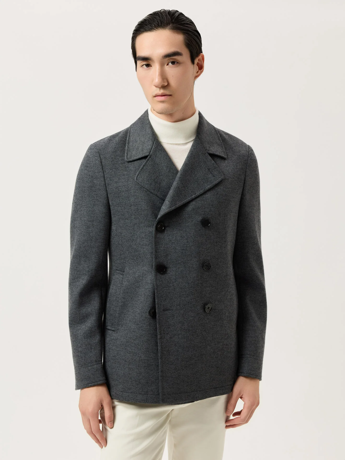 Double-Breasted Peacoat In Wool Blend - Image 7