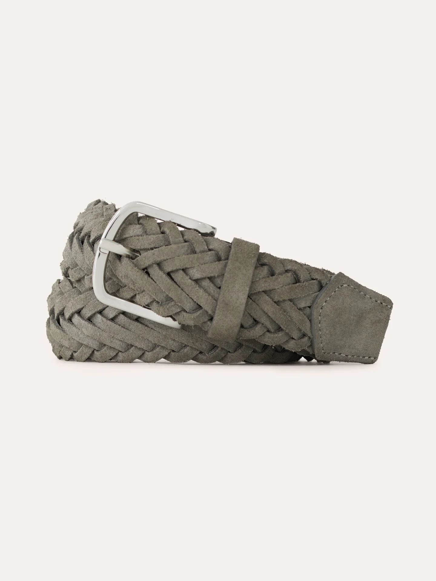Elastic Twisted Belt with Personalized Buckle in Suede