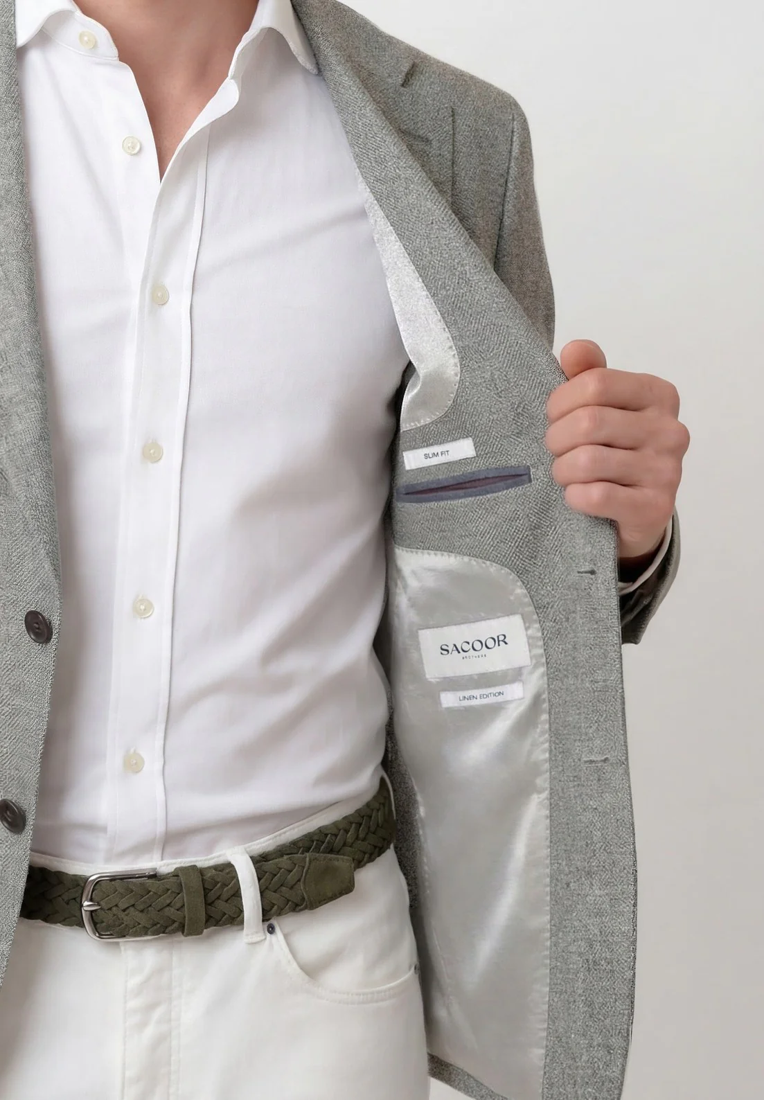 Elastic Twisted Belt with Personalized Buckle in Suede - Image 8