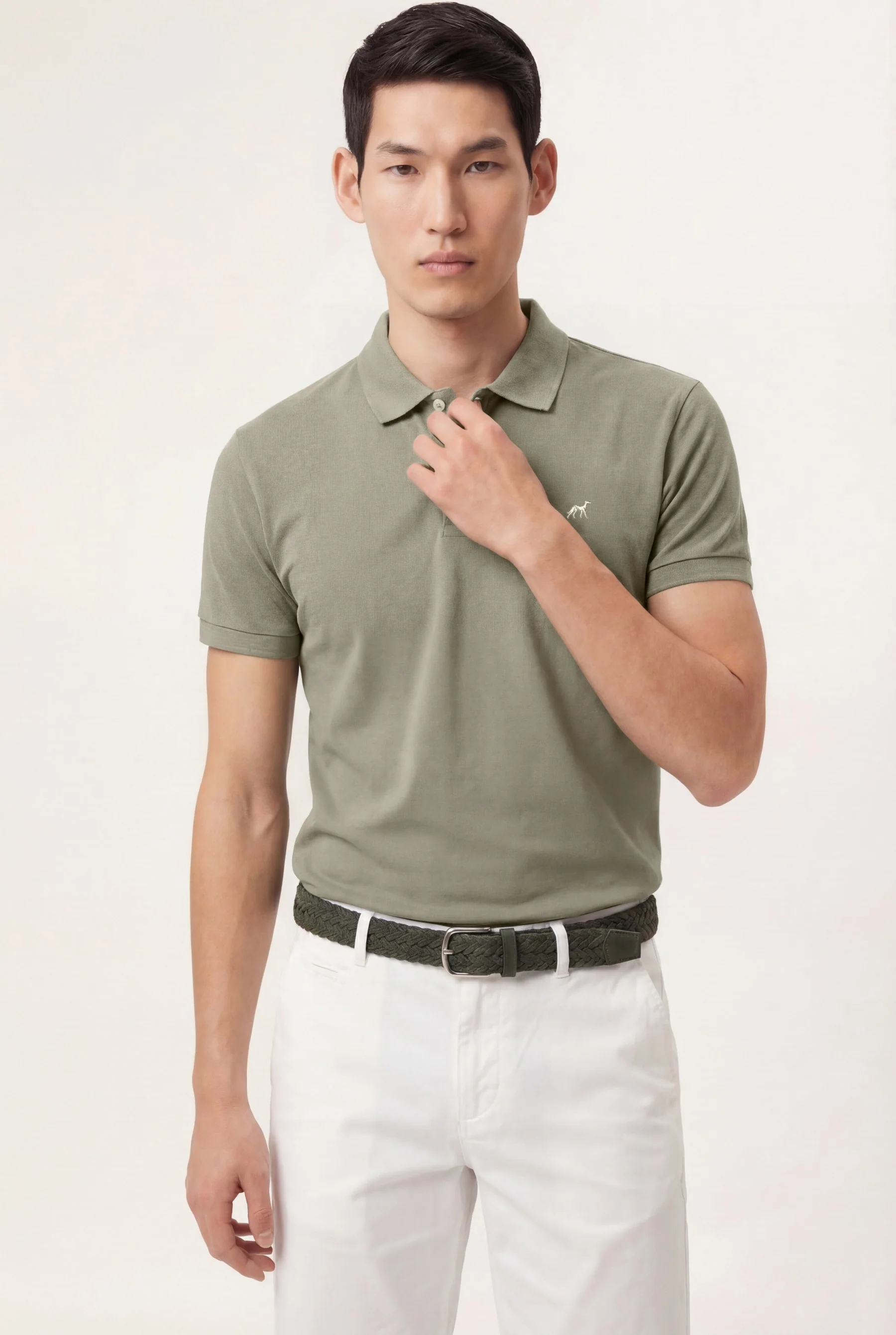 Elastic Twisted Belt with Personalized Buckle in Suede - Image 9