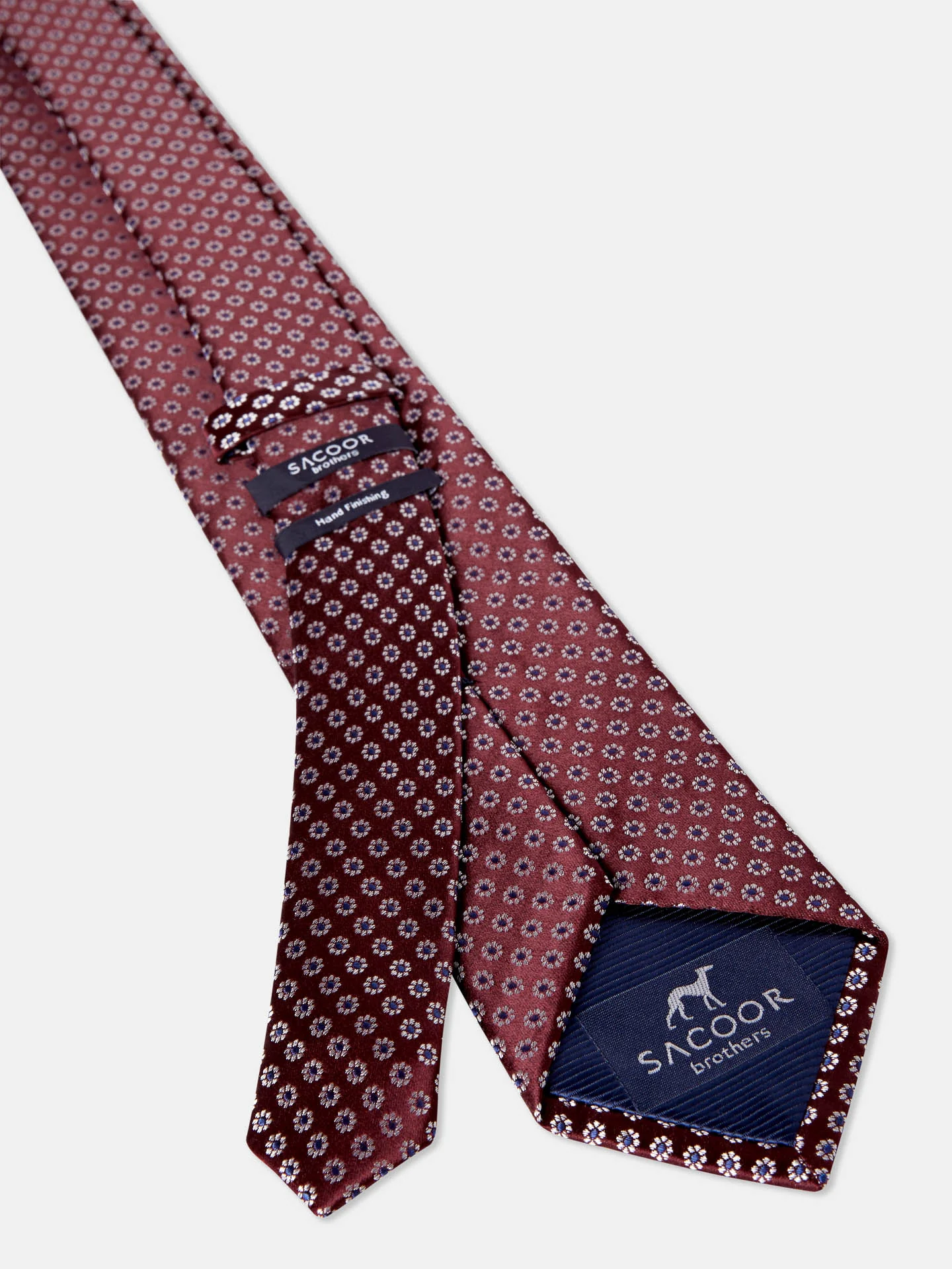 Floral Pattern Tie 100% Silk 7,5cm - Image 2
