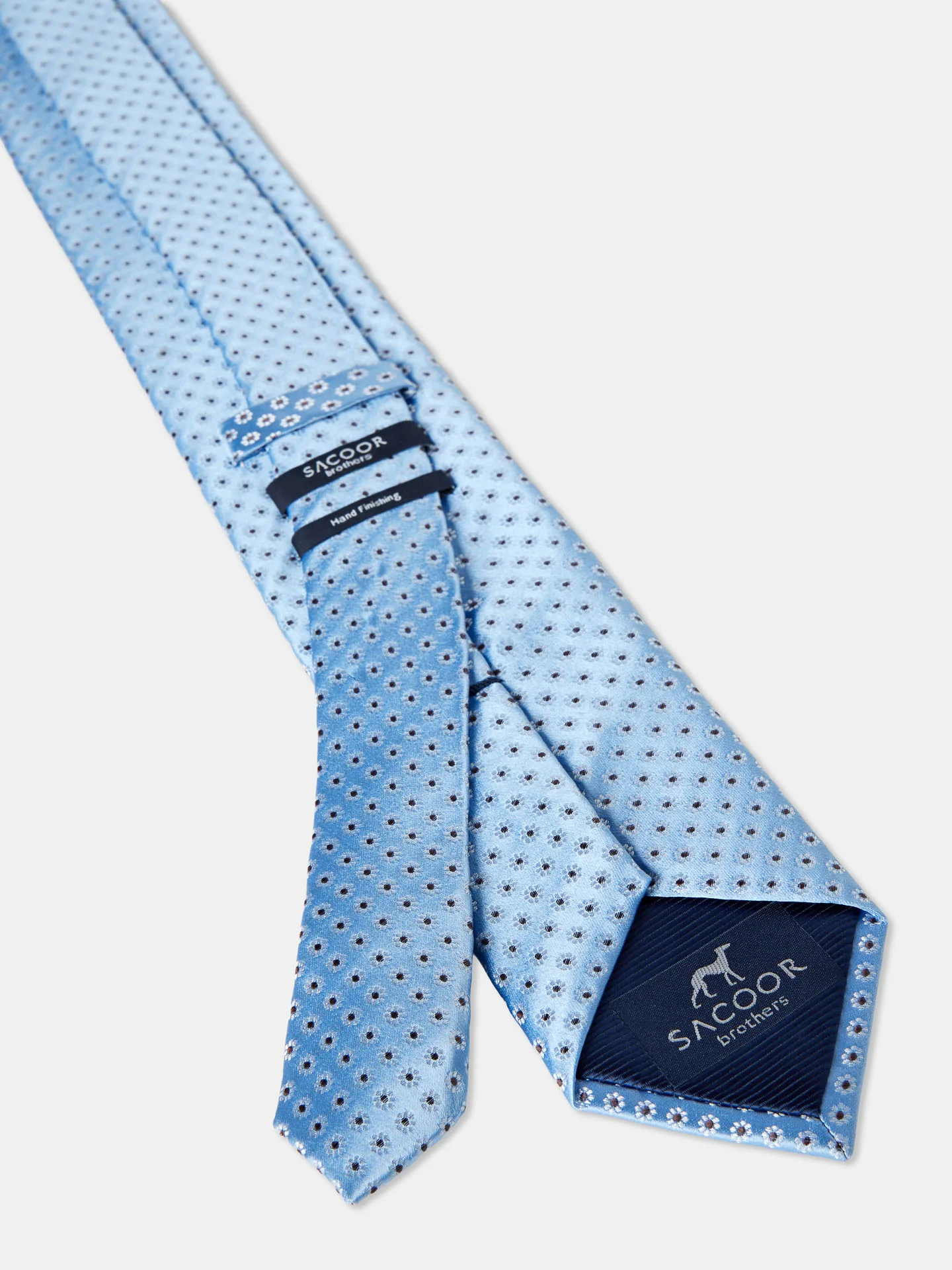 Floral Pattern Tie 100% Silk 7,5cm - Image 4