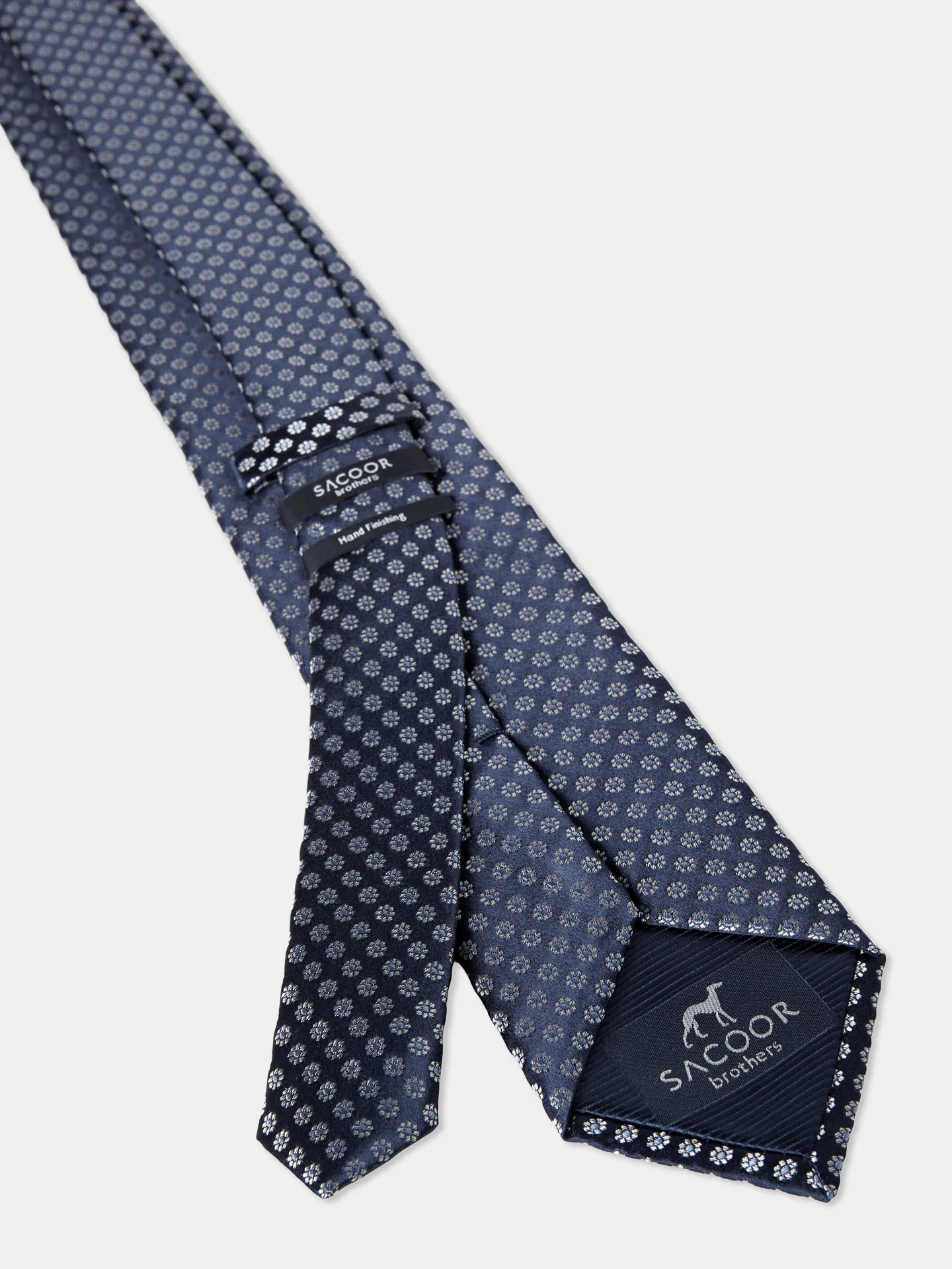 Floral Pattern Tie 100% Silk 7,5cm - Image 6