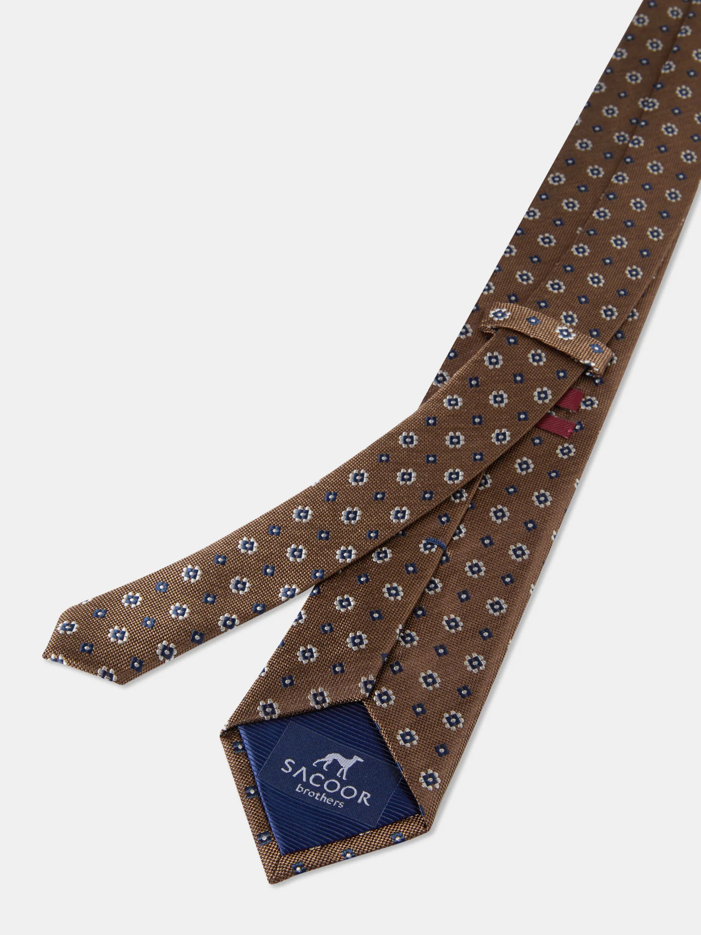 Floral Pattern Tie 100% Silk 7,5cm - Image 2
