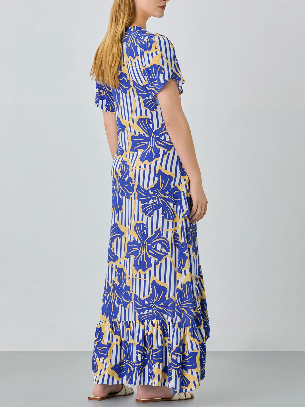 Floral Print Dress In Viscose And Lenzing Blend With Ruffles - Image 7