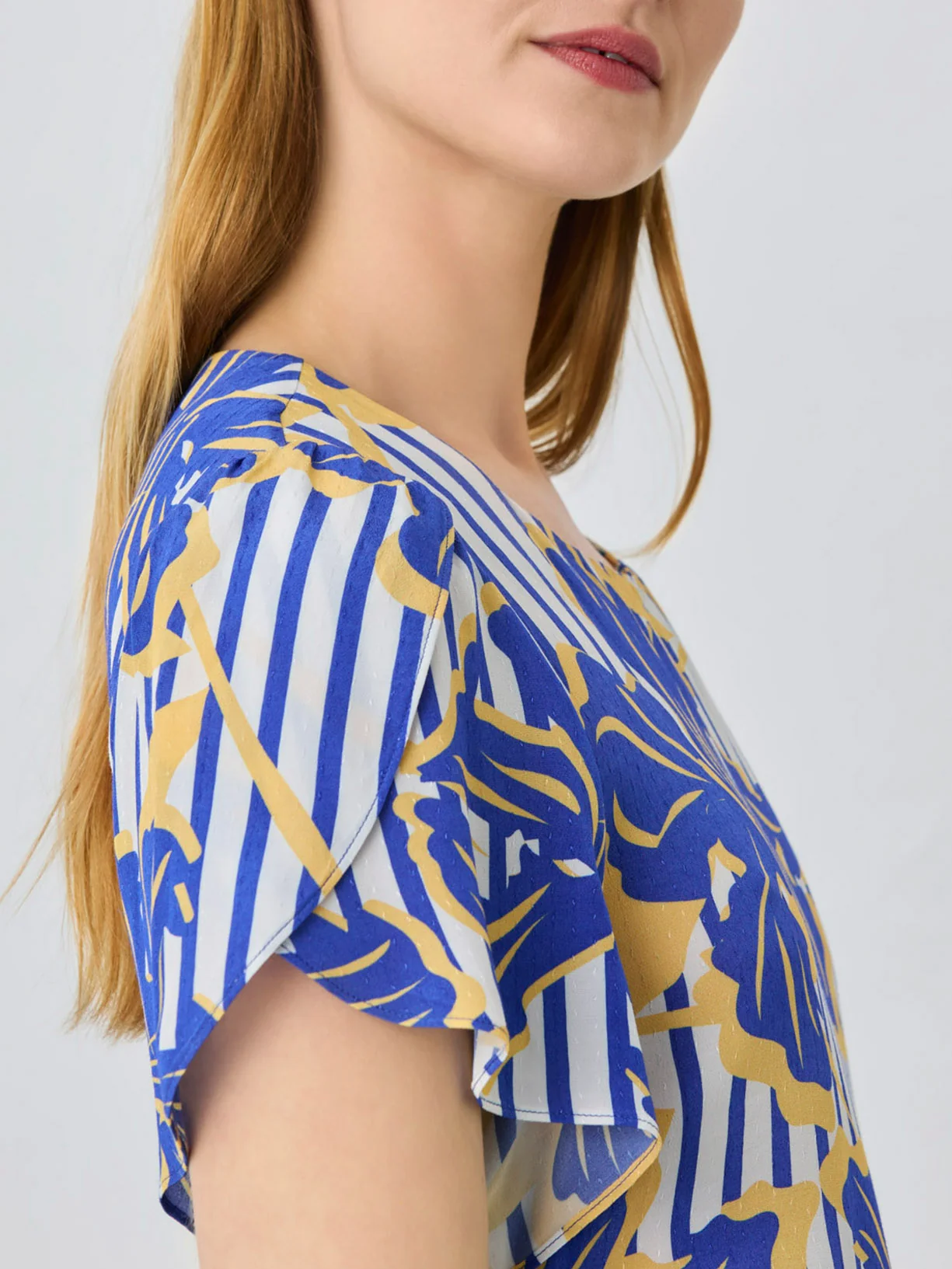 Floral Print Dress In Viscose And Lenzing Blend With Ruffles - Image 8