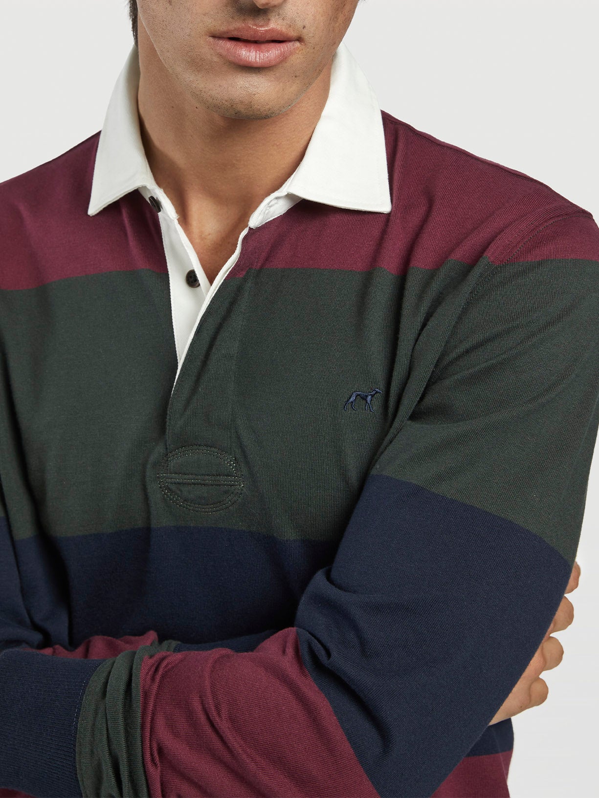 Gen Z Collection rugby polo with contrast stripe