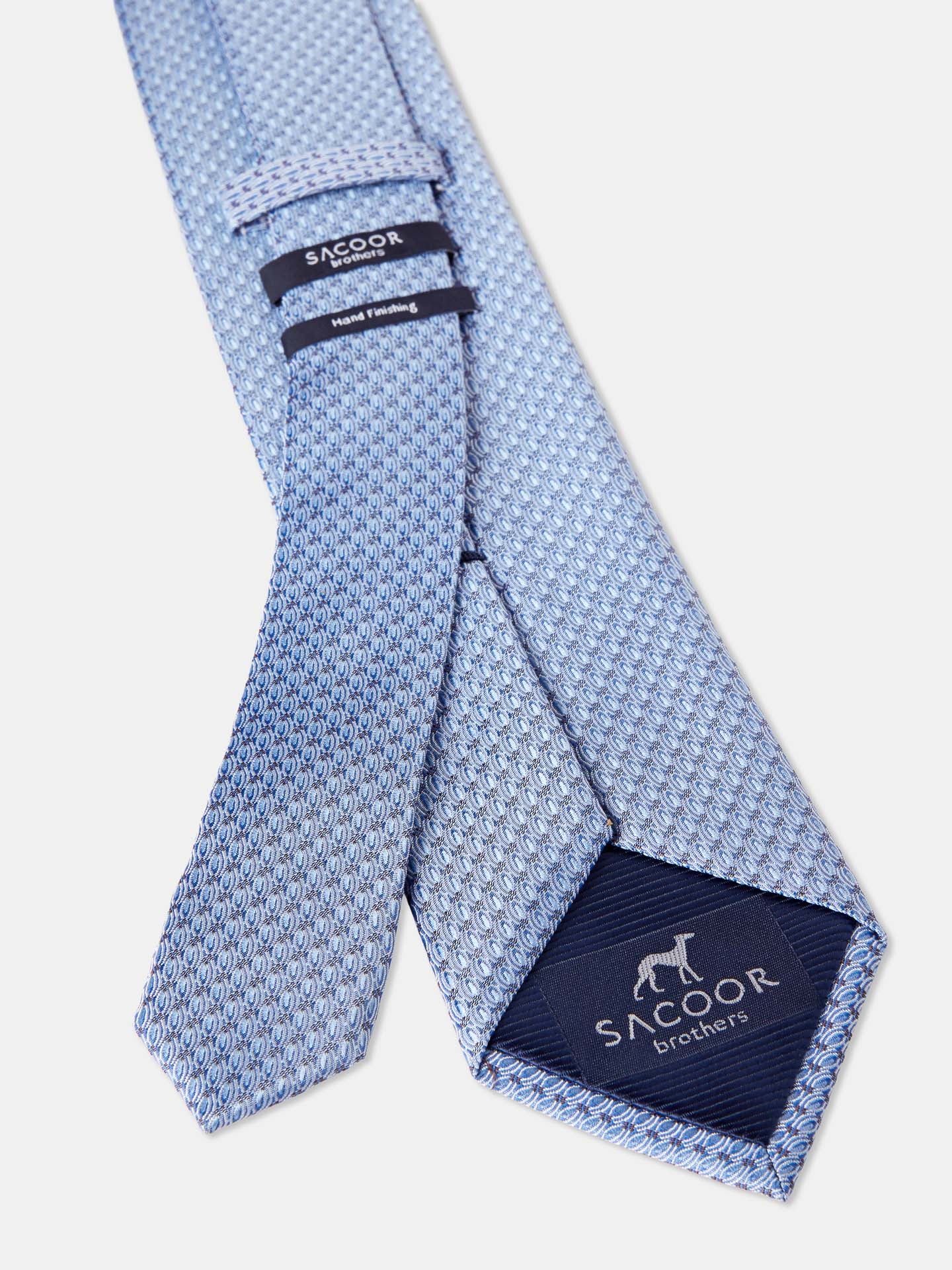 Geometric Pattern Tie 100% silk 7,5cm - Image 2