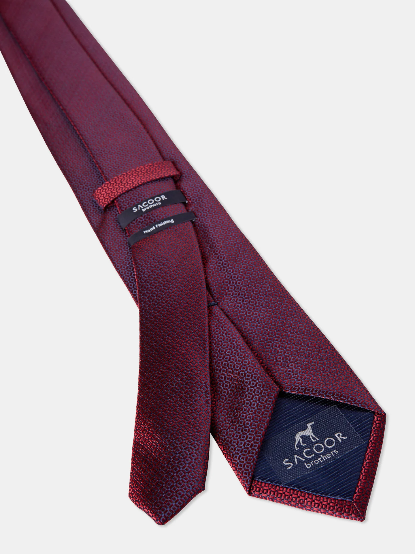 Geometric Pattern Tie 100% Silk 7,5cm - Image 2