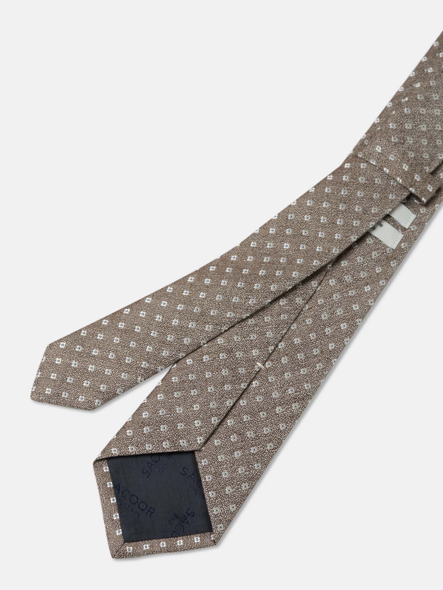 Geometric Pattern Tie 100% silk 8cm - Image 4