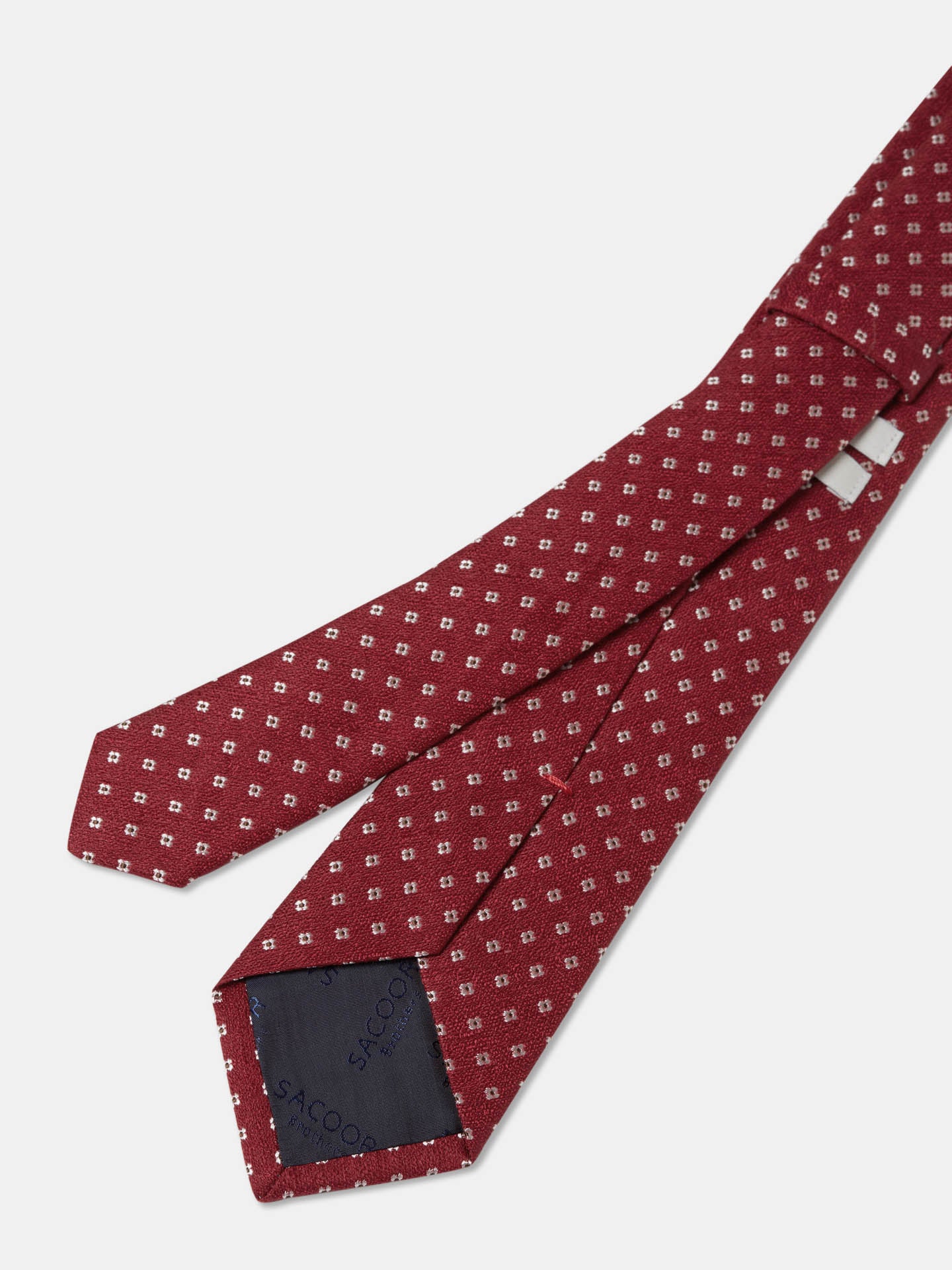 Geometric Pattern Tie 100% silk 8cm - Image 8