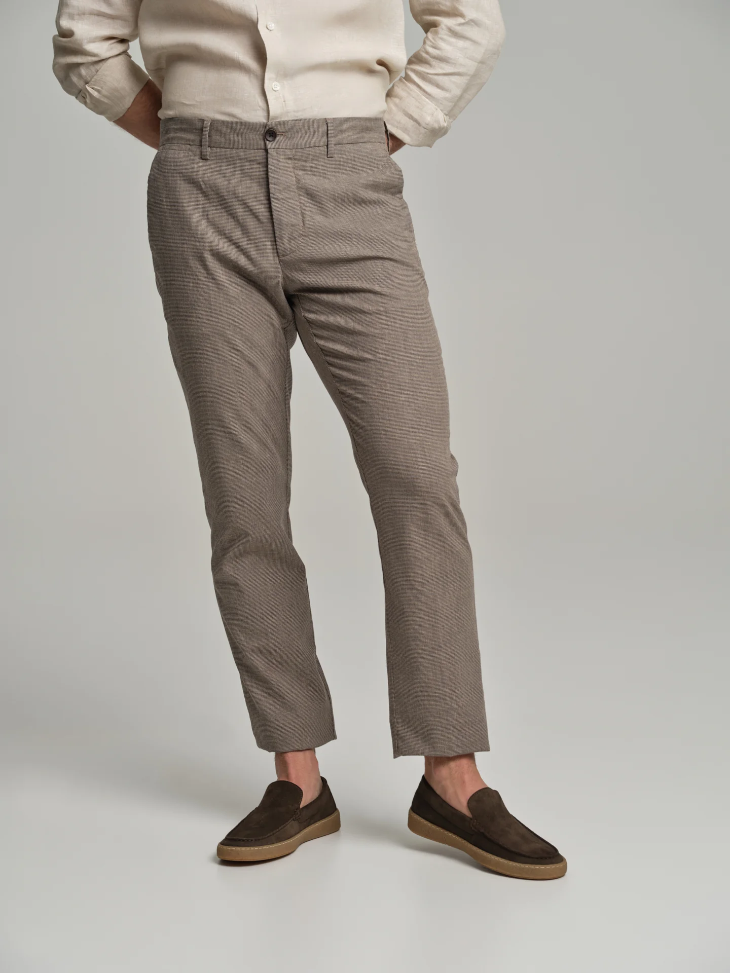 Havana Collection pied-de-poule chino trousers - Image 2