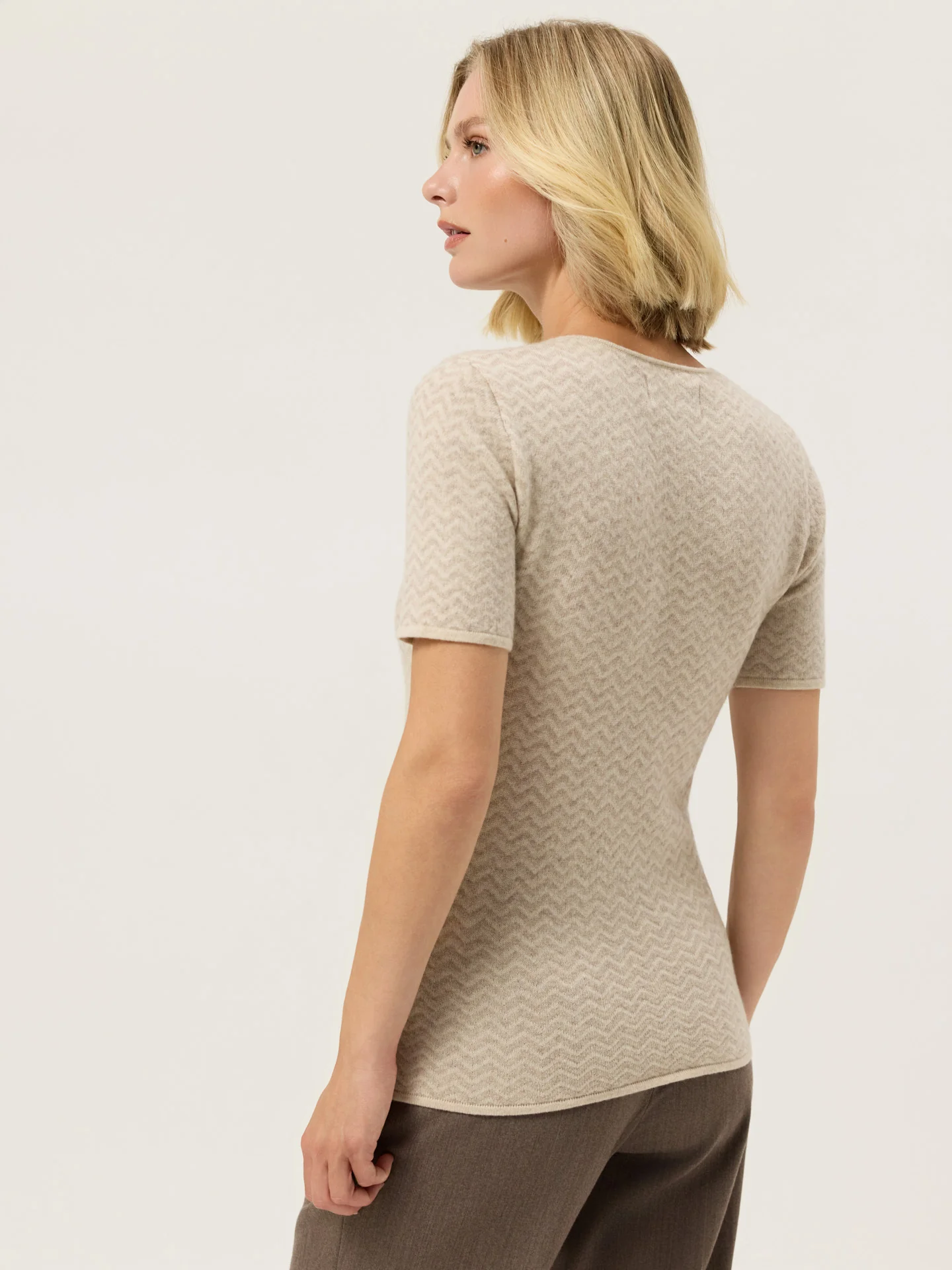 High Neck Sweater In Merino Wool blend - Image 3