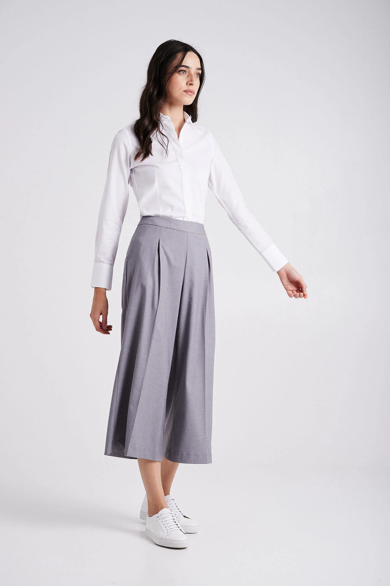 High waist cropped classic trousers - Image 3