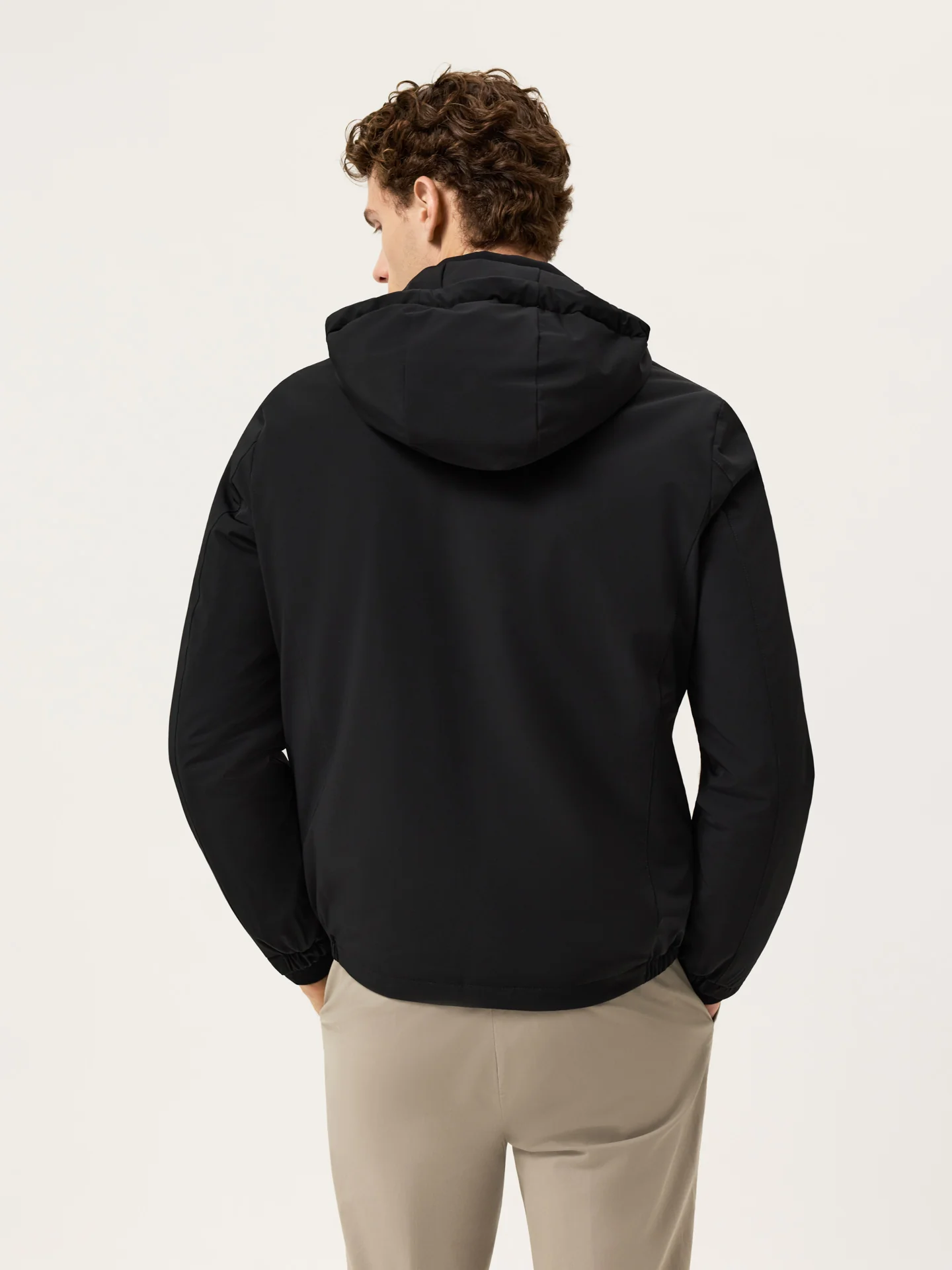 Hooded Performance Jacket In Stretch Nylon - Image 3