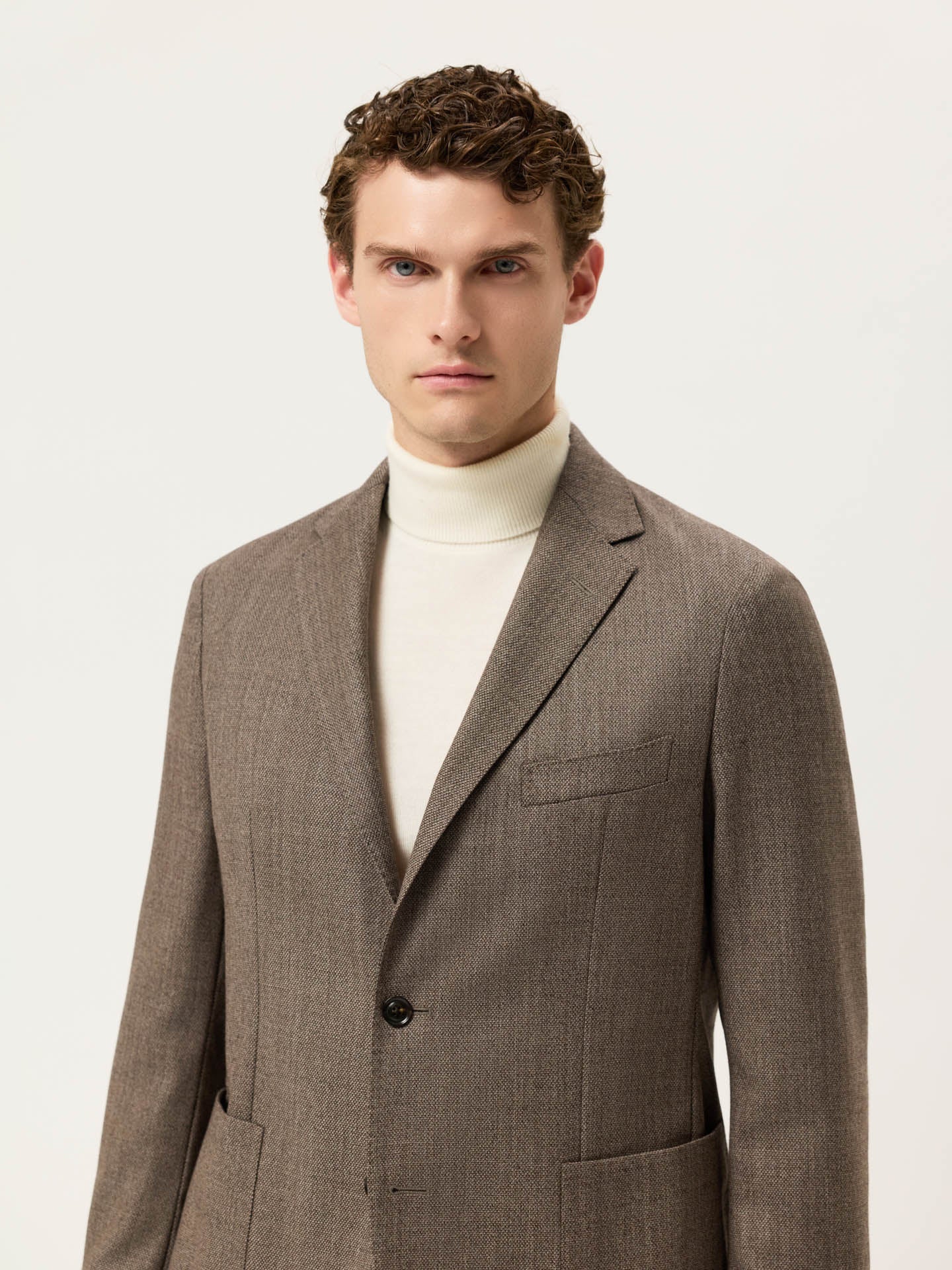 Italian Knit Blazer In Wool Stretch - Image 2